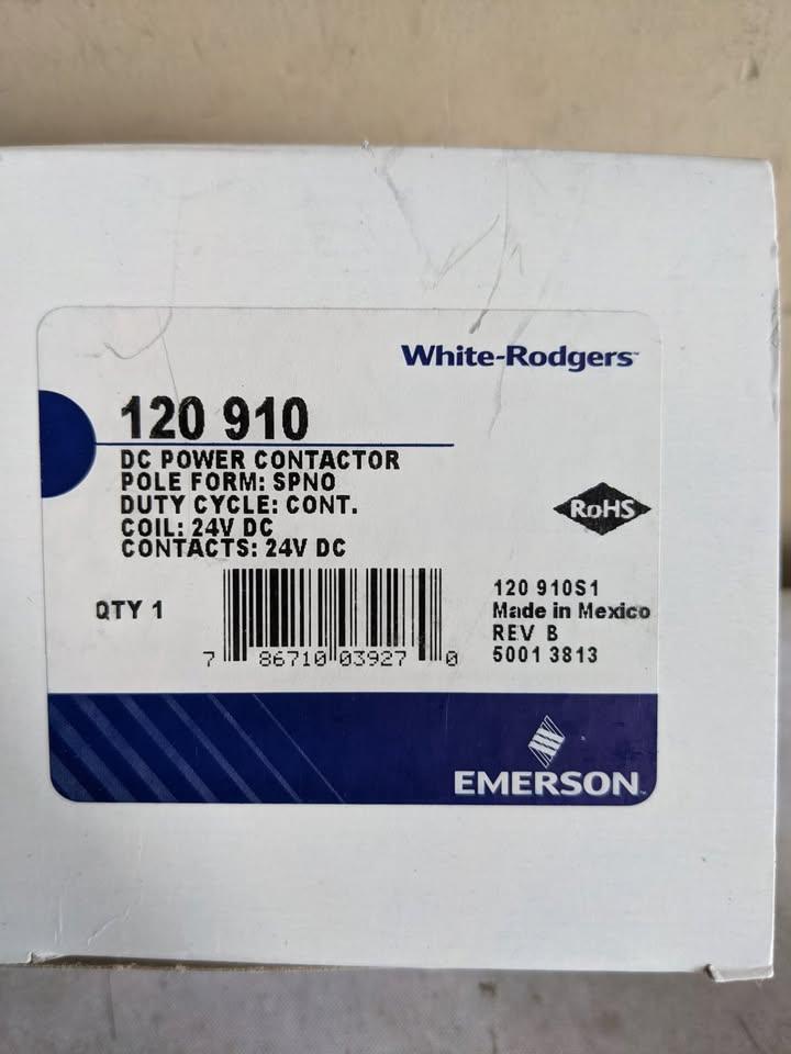 heavy-duty DC contactor, Emerson 120-910,  24V DC, OUTPUT 100A - photo 3