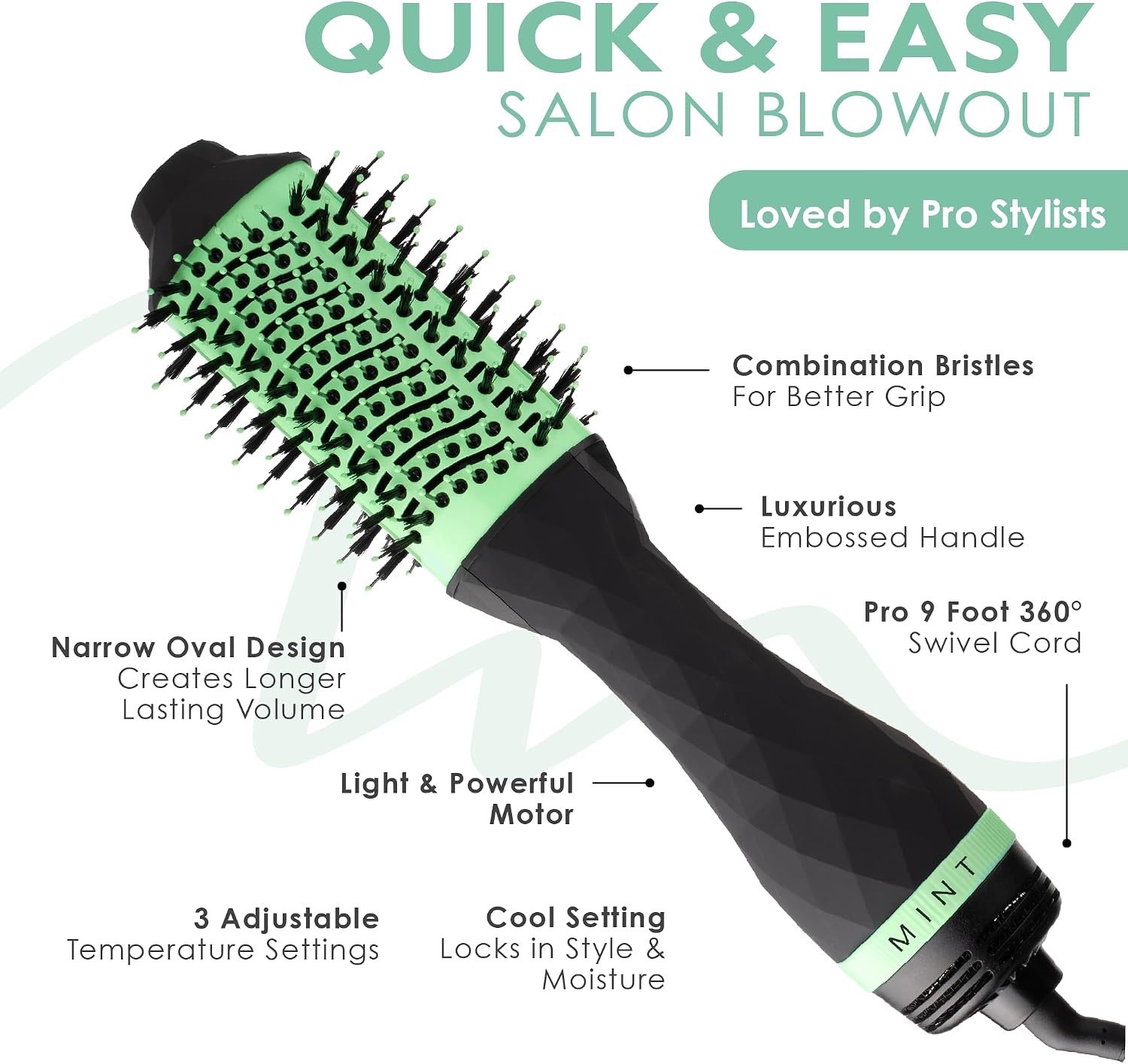 MINT Professional 5-in-1 Ionic Hair Dryer Brush - photo 3