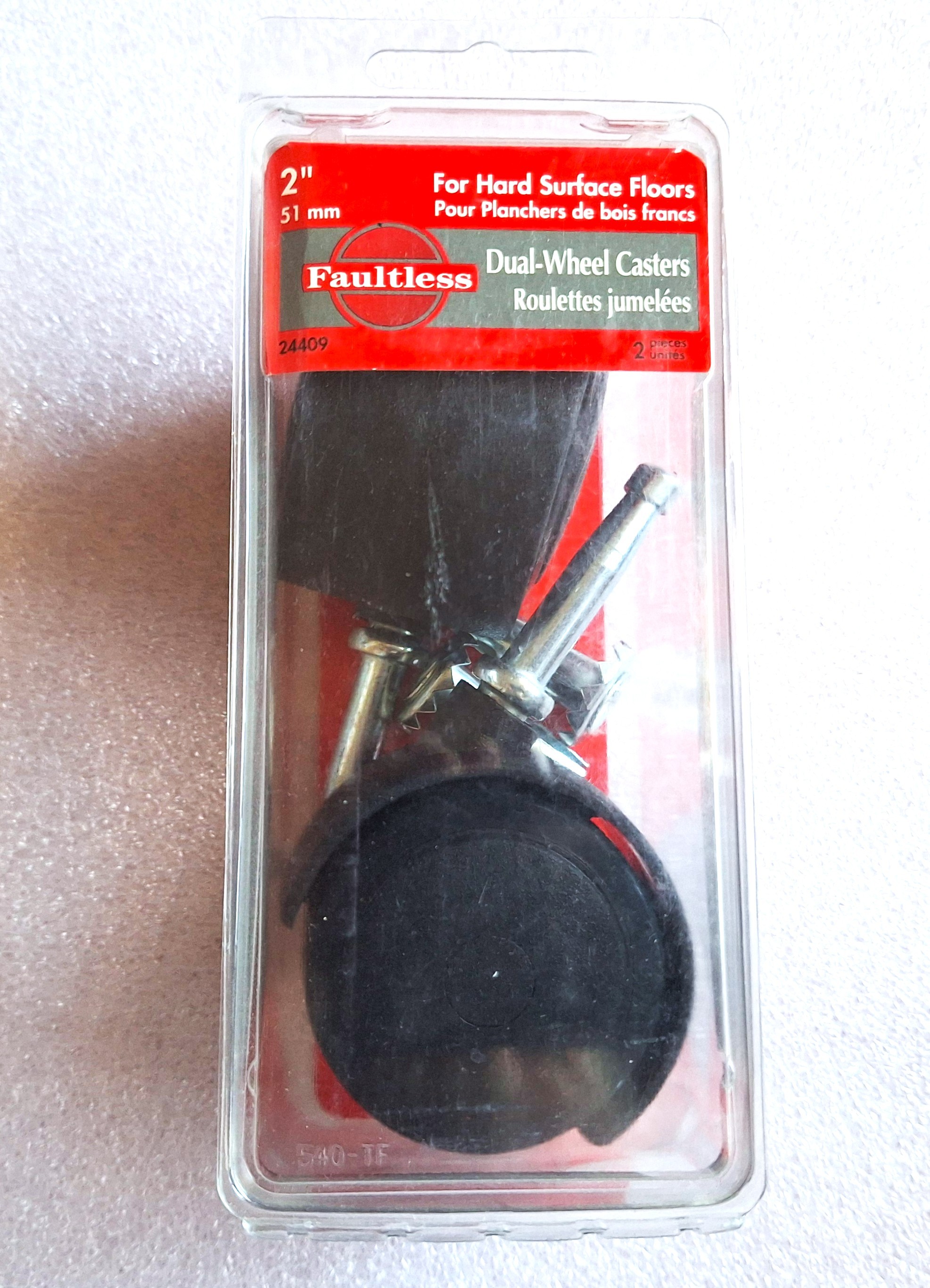 Faultless Dual-Wheel Furniture Casters 2-inch