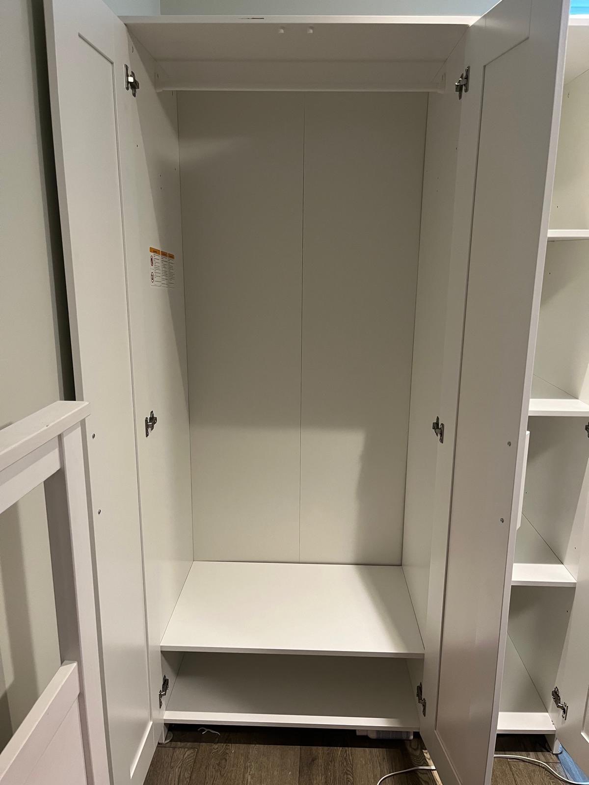 IKEA BRIMNES 3-Door Wardrobe with Mirror – Like New! - photo 3