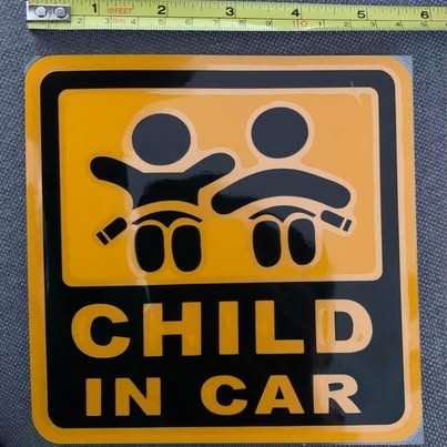 Child in Car Glass Windshield Sticker – 15cm x 15cm