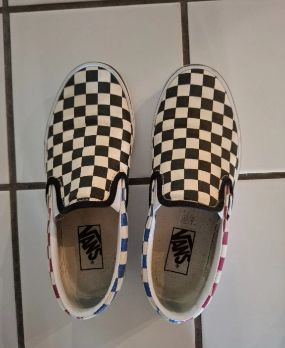 Vans Slip-On Glitter Check Multi-Color - Size 7.5 Women/6 Men
