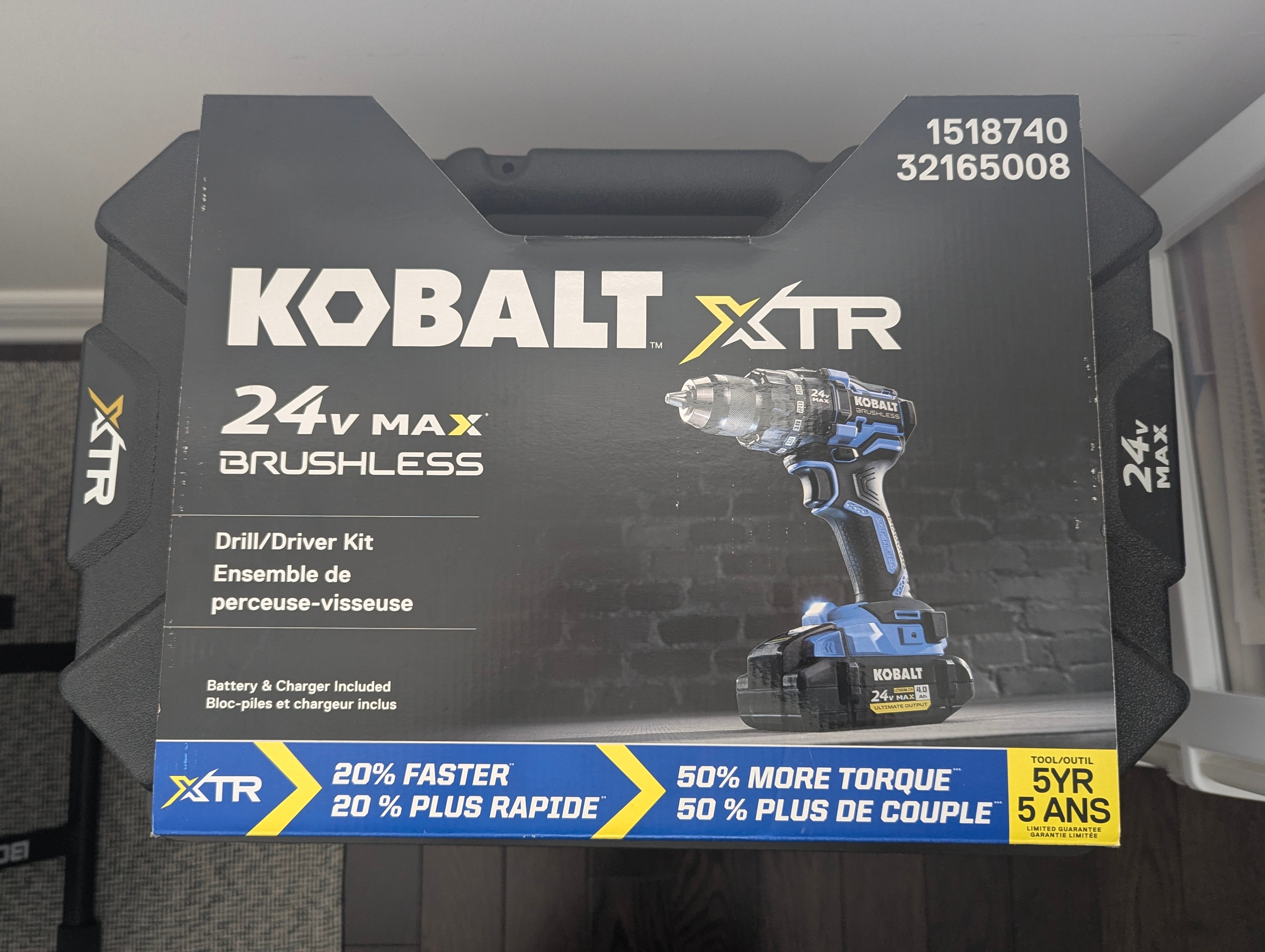 Kobalt XTR 24V Max Brushless Drill/Driver Kit - NEW
