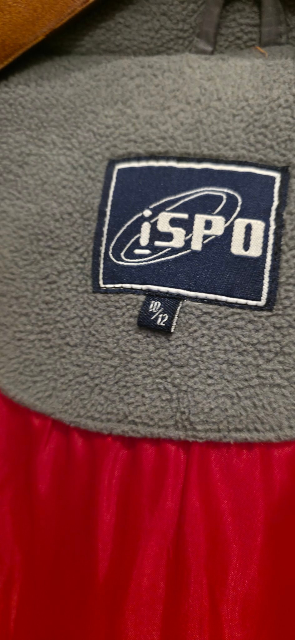 Kids iSPO red and grey puffer jacket, size 10/12 - photo 2