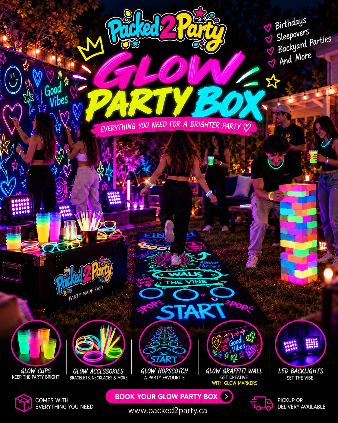 GLOW IN THE DARK PARTY BOX RENTAL