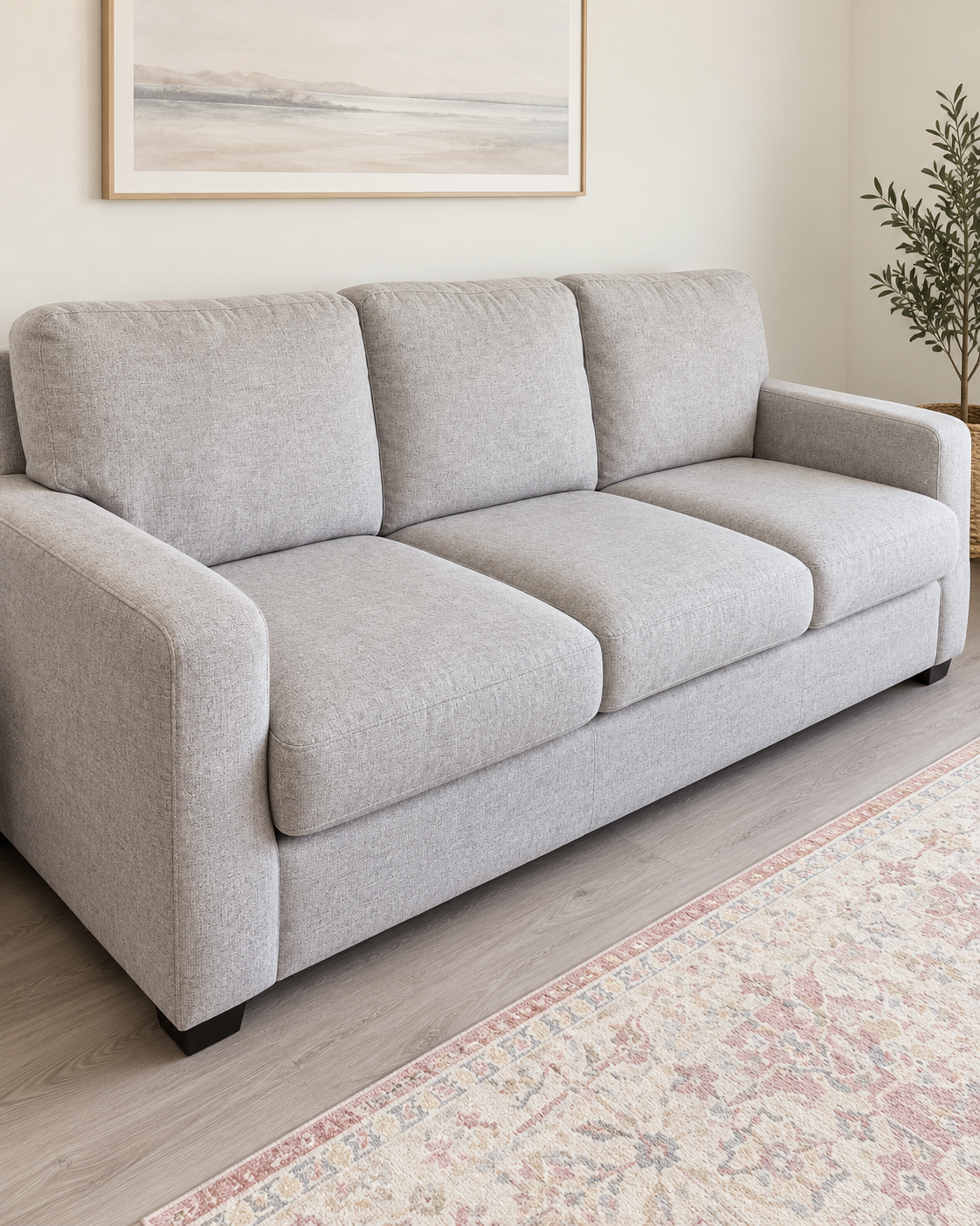 Light Grey 3-Seater Sofa / Couch – Excellent Condition – $500