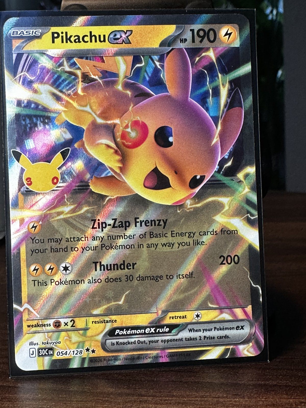 Pikachu ex 054/128 - Pokemon 30th Celebration