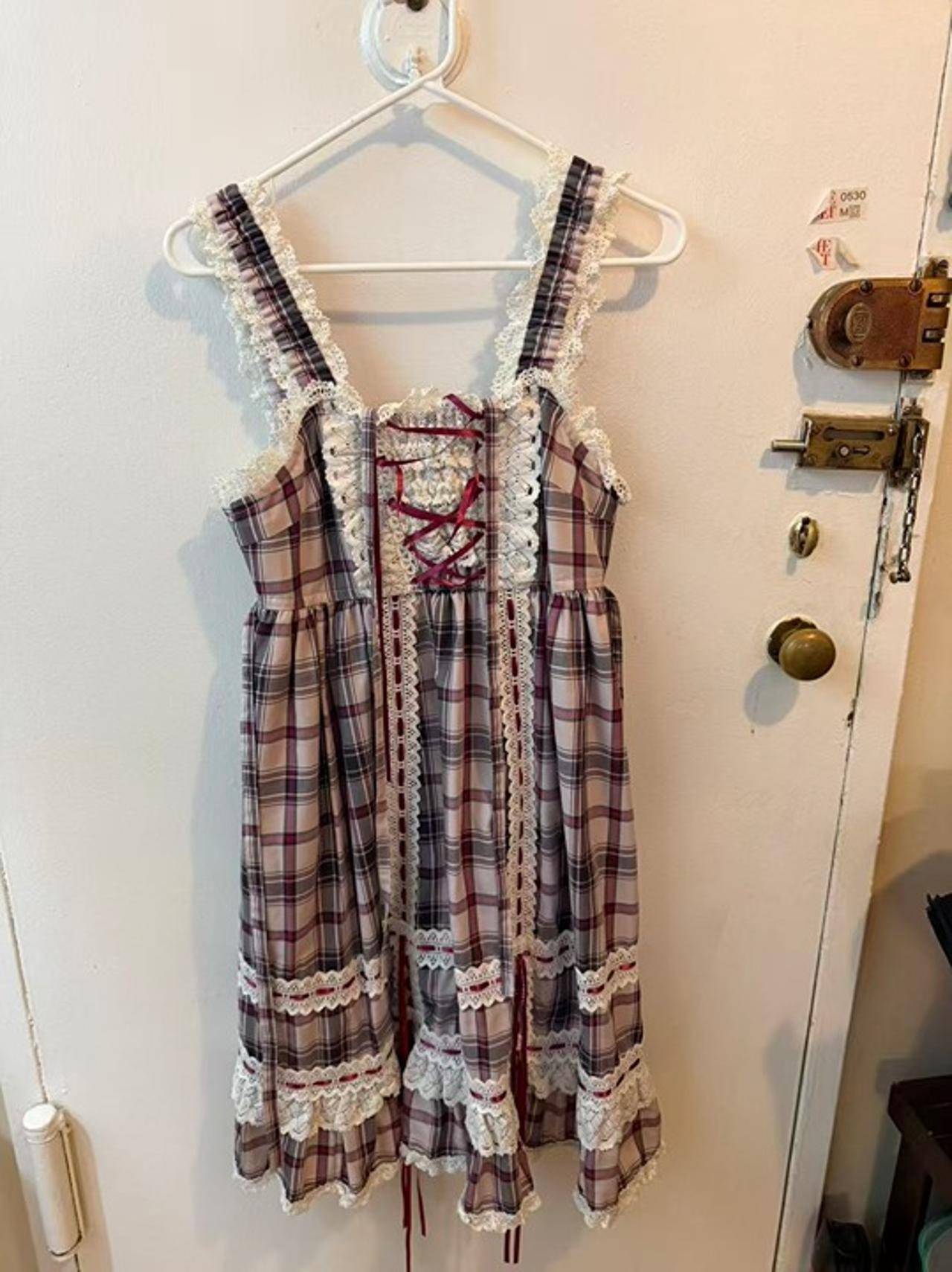 BABY Grey Tartan Babydoll JSK - Size S - photo 2