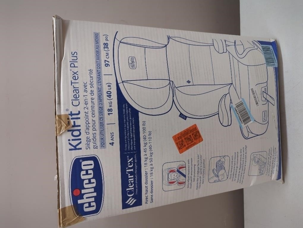 Chicco KidFit Booster 40-110 lb, ClearTex Plus - photo 3