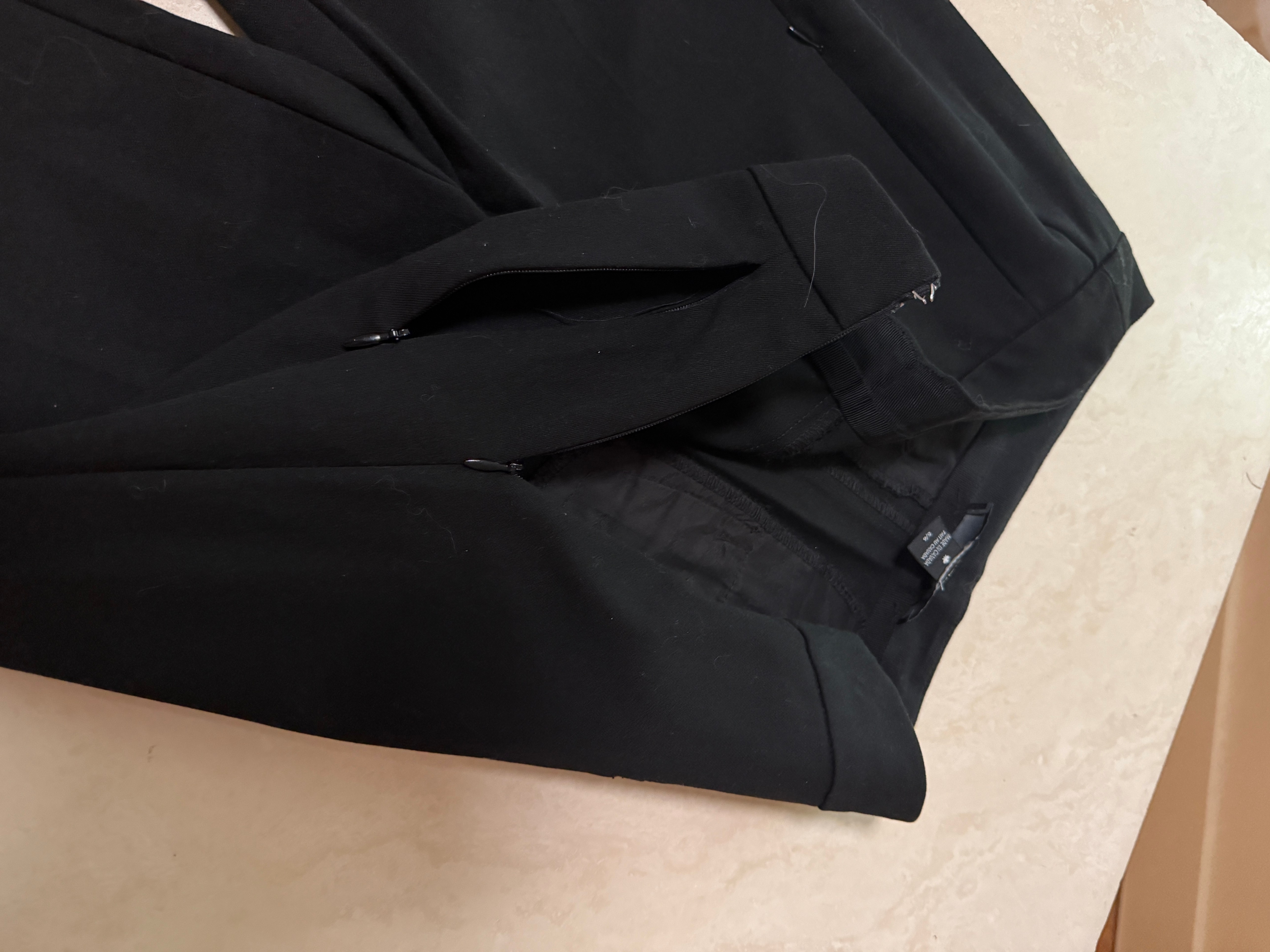 Le Chateau Black Side Zip Trousers Sz 5/6 Zipper Pockets NWOT - photo 4