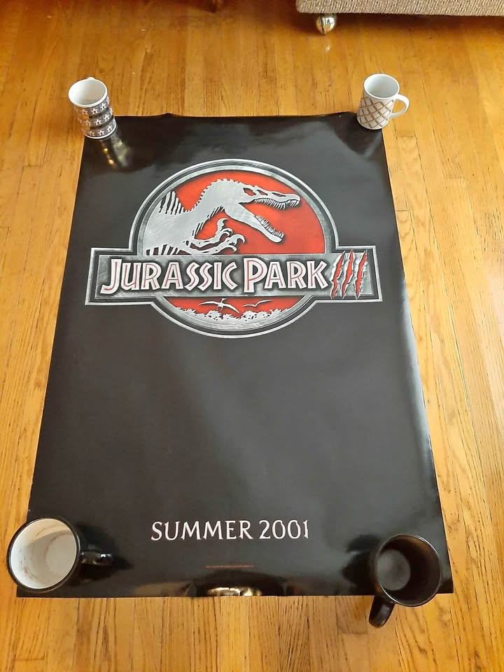Jurassic Park 3 original movie theater poster