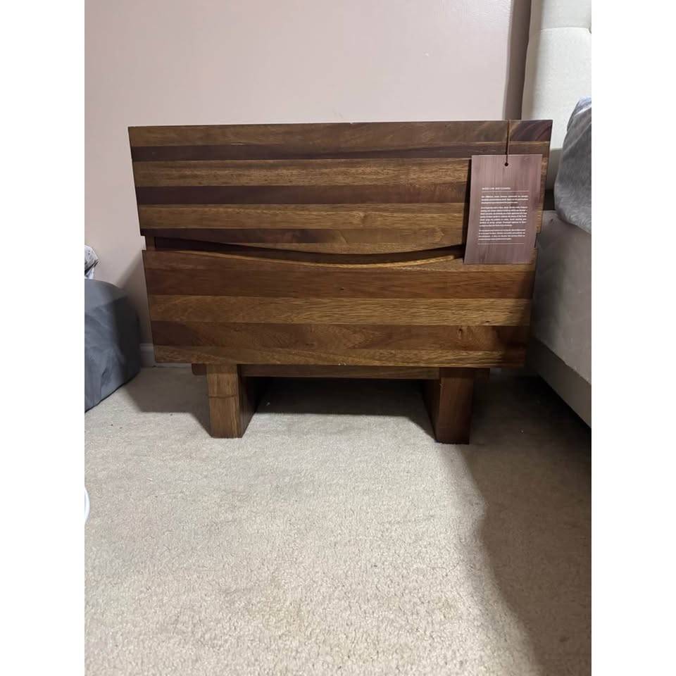 Pair of Wood Nightstands Set of 2 28W x 24H