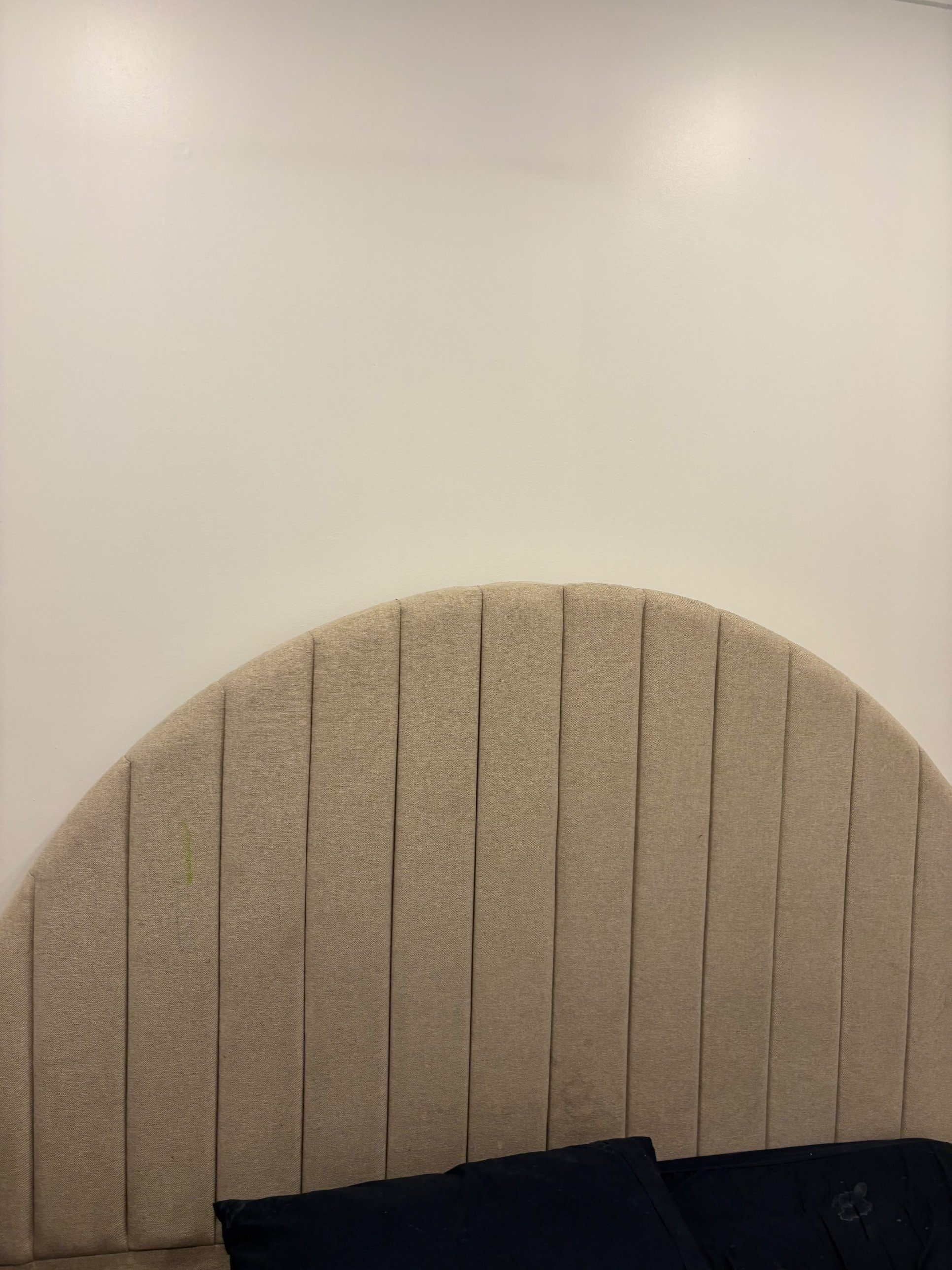 Upholstered Arched Headboard - Beige Channel Tufted - photo 2