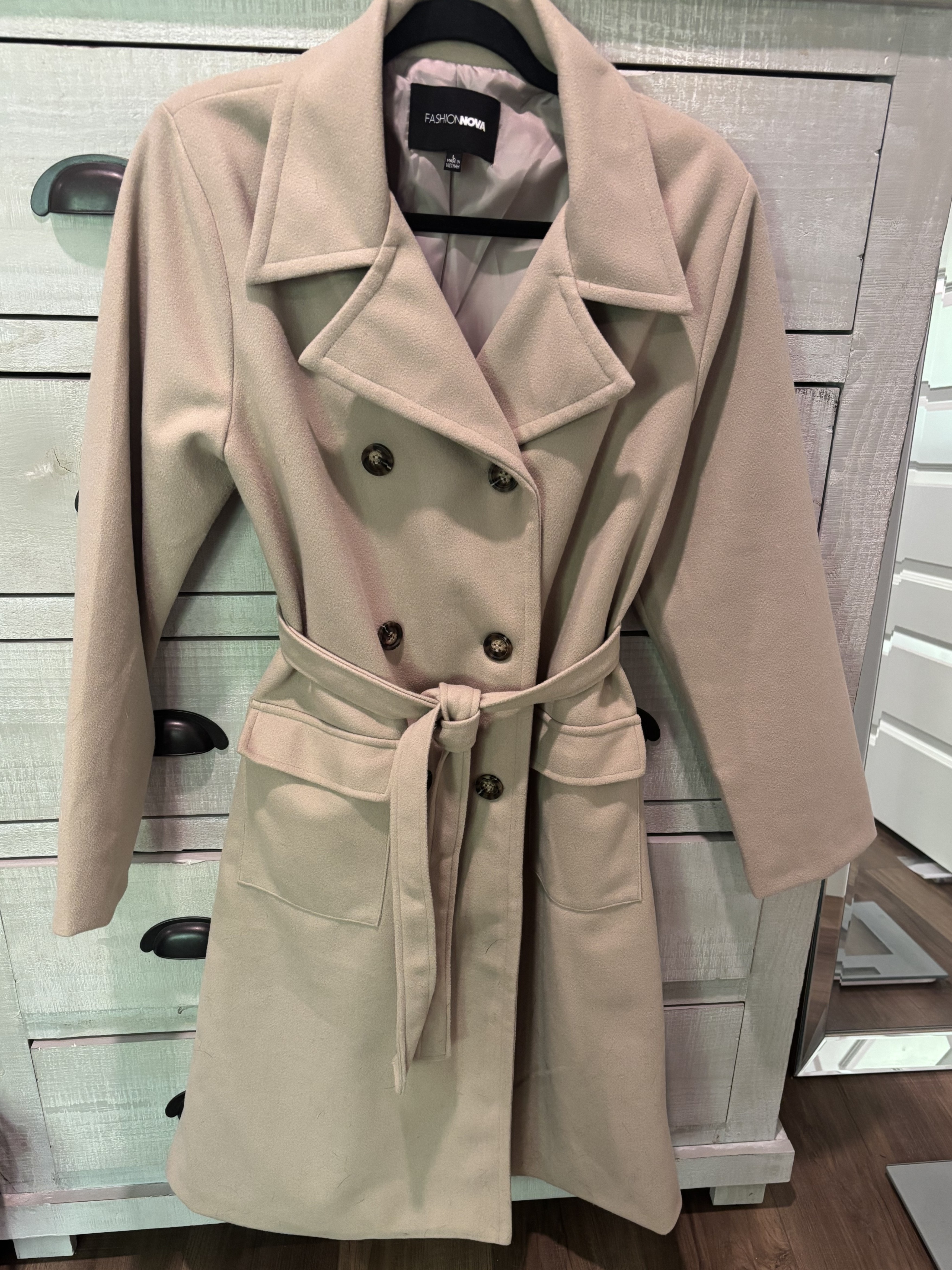 Fashion Nova Trench Coat – Size L (Worn Twice) - photo 4