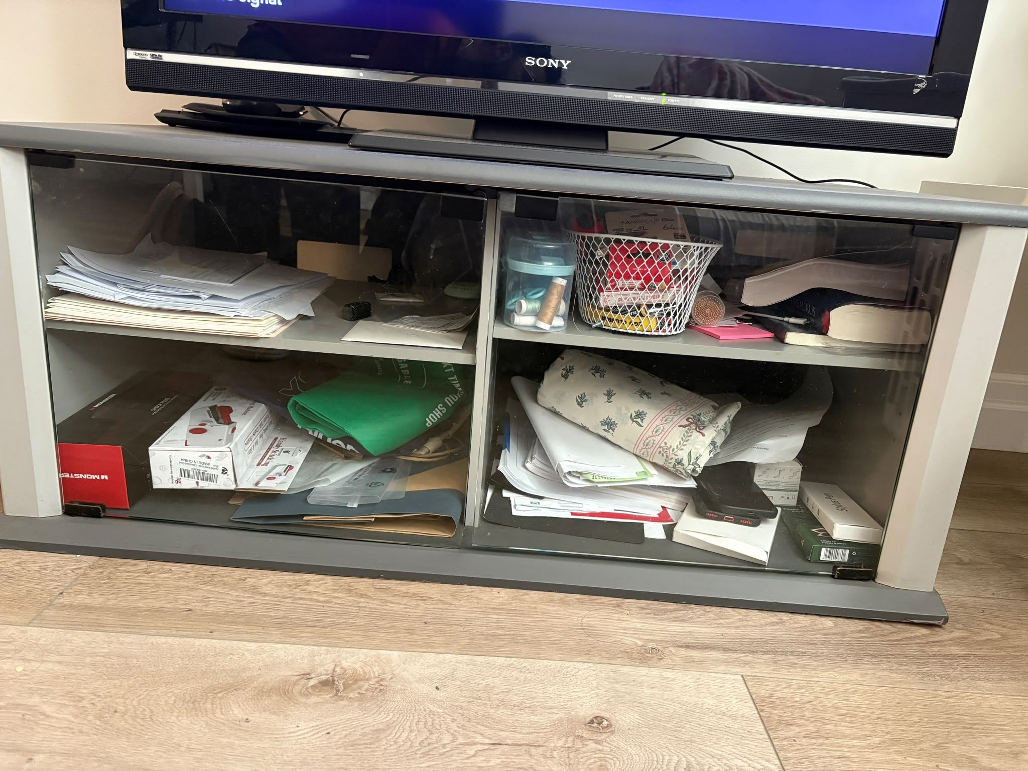 TV Stand with Storage & Magnetic Doors – Moving Sale - photo 2