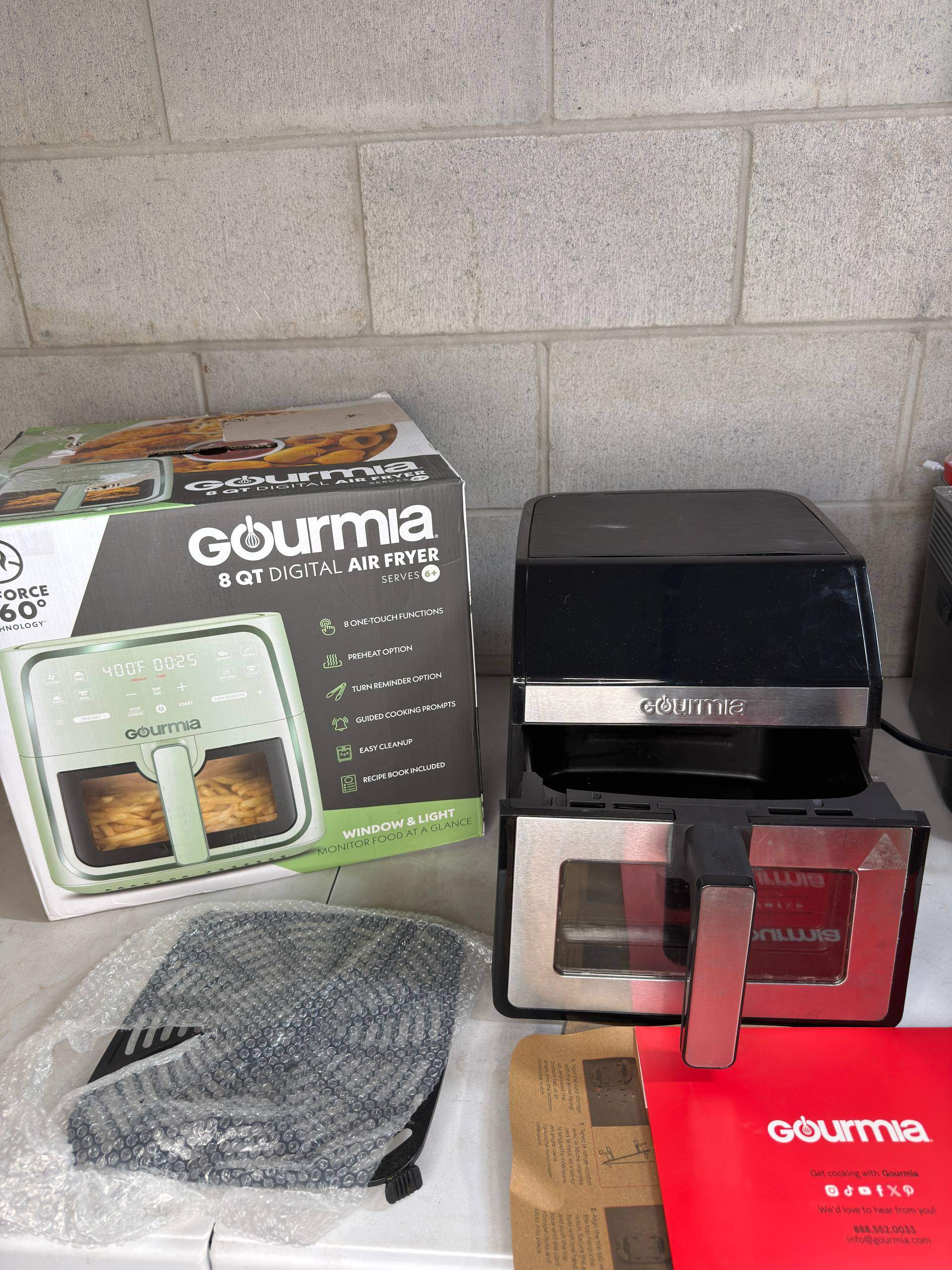 Gourmia GOURMIA Digital Air Fryer, 7.5 Liter with Window and