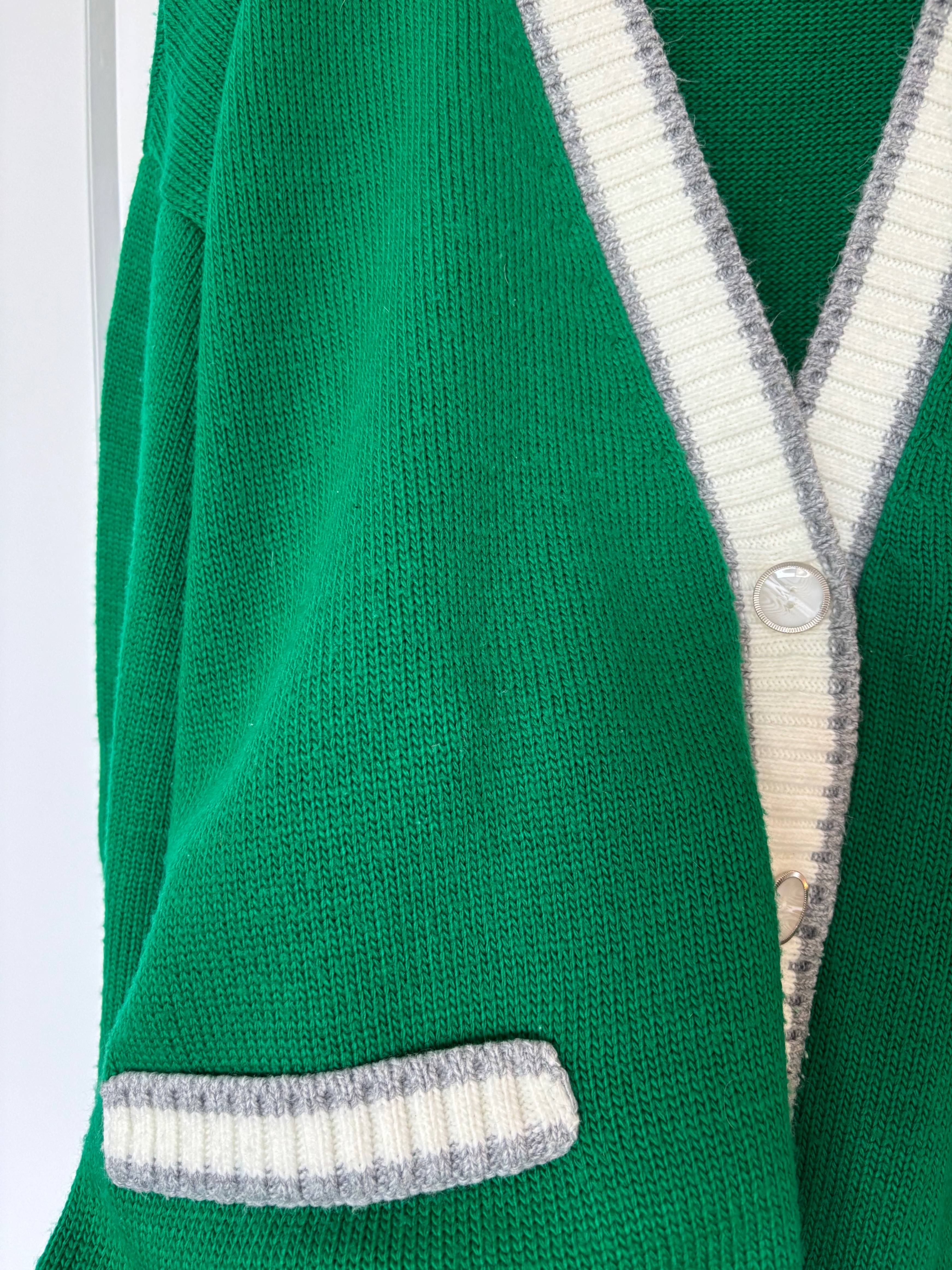 Green & White Cardigan - One size fits S–M - photo 3