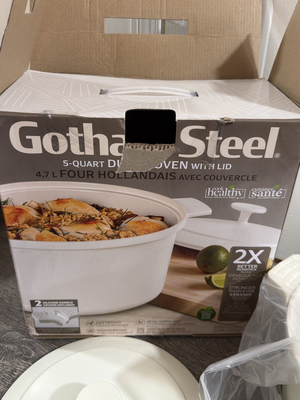 Gotham Steel 5 Quart 4,7 litres dutch oven with lid - photo 3