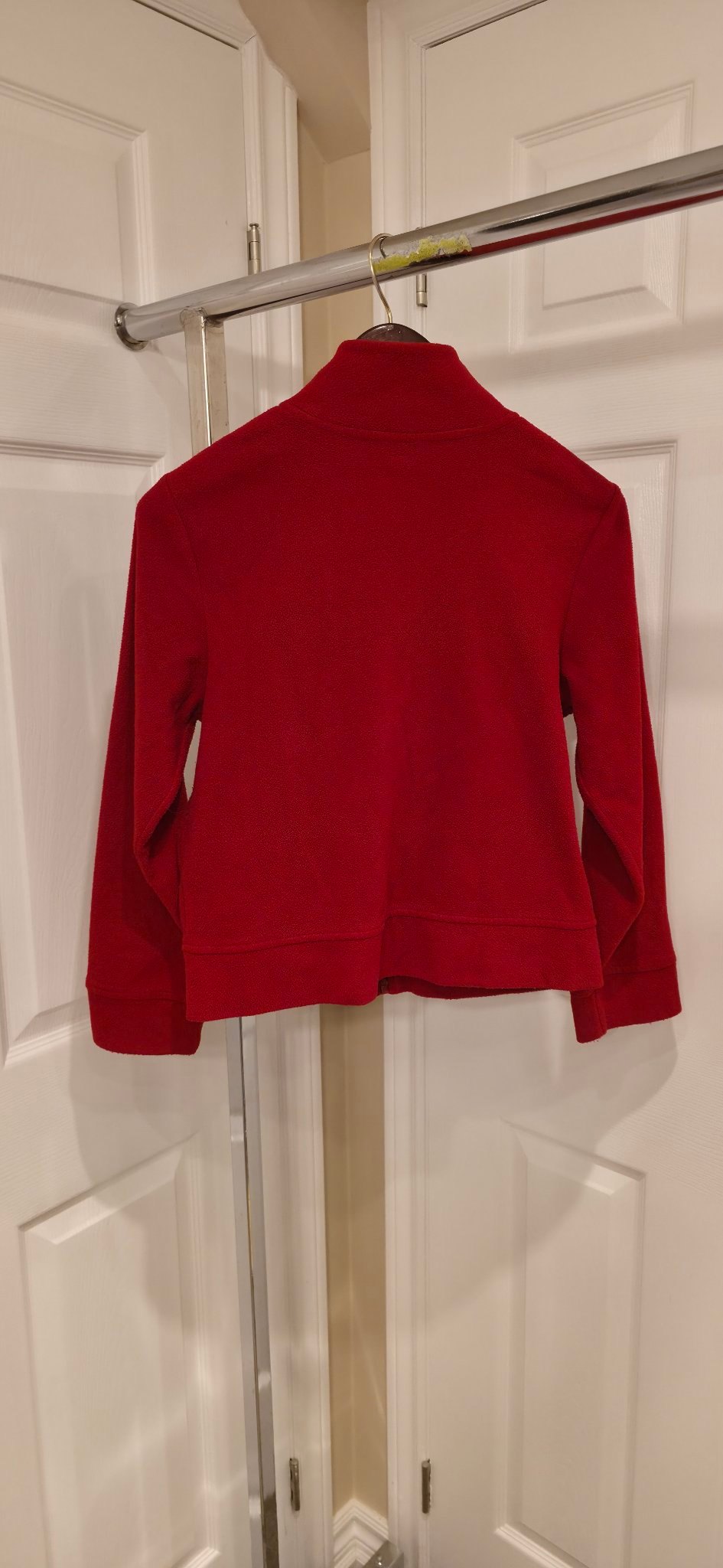 Kids Eiko red and blue chevron fleece zip jacket size XL - photo 2