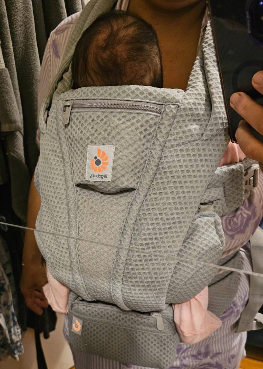 Ergobaby Omni Deluxe Mesh Baby Carrier, Newborn to Toddler Grey