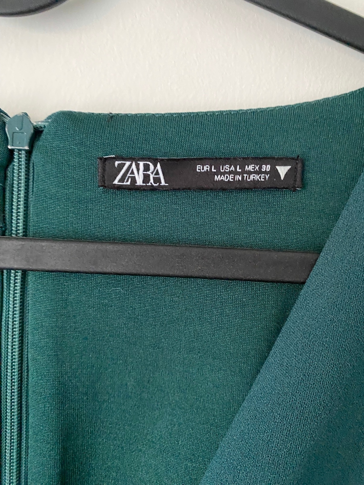 Zara Emerald Green Wrap Mini Dress, Size L - photo 2