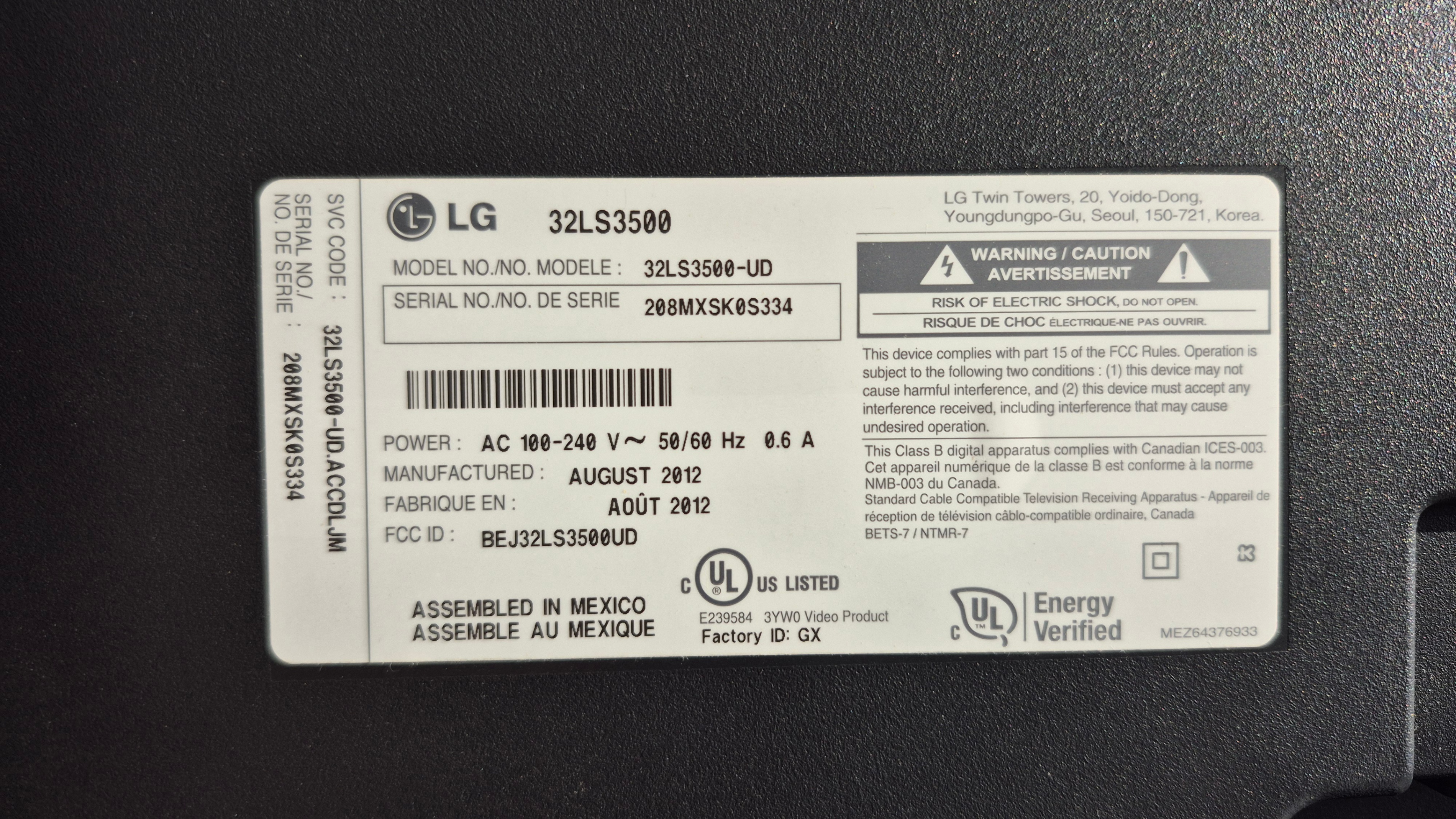 LG 32" LED TV - 32LS3500 - photo 3