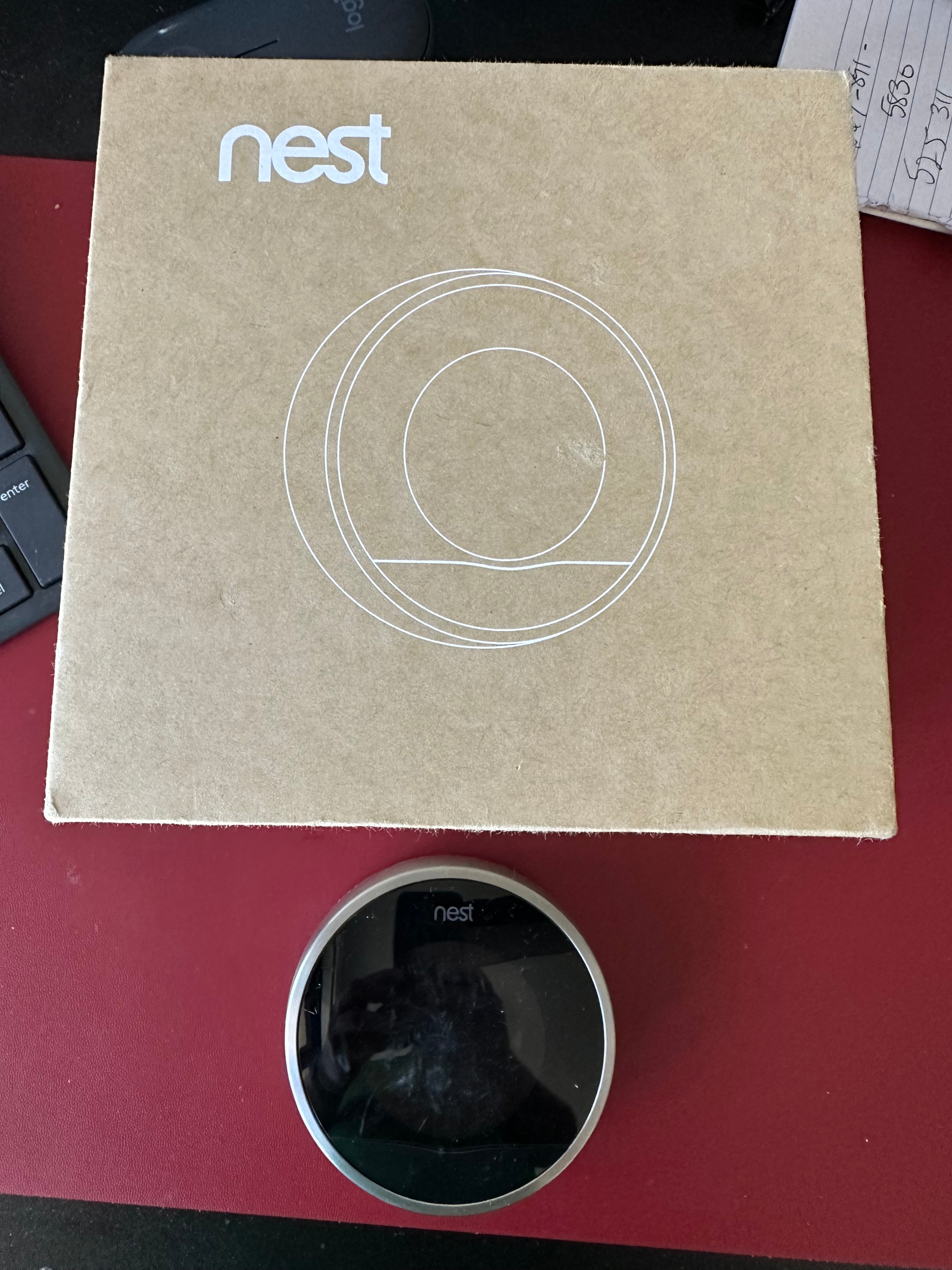 Google Nest Learning Thermostat – Stainless Steel – Original Box - photo 2