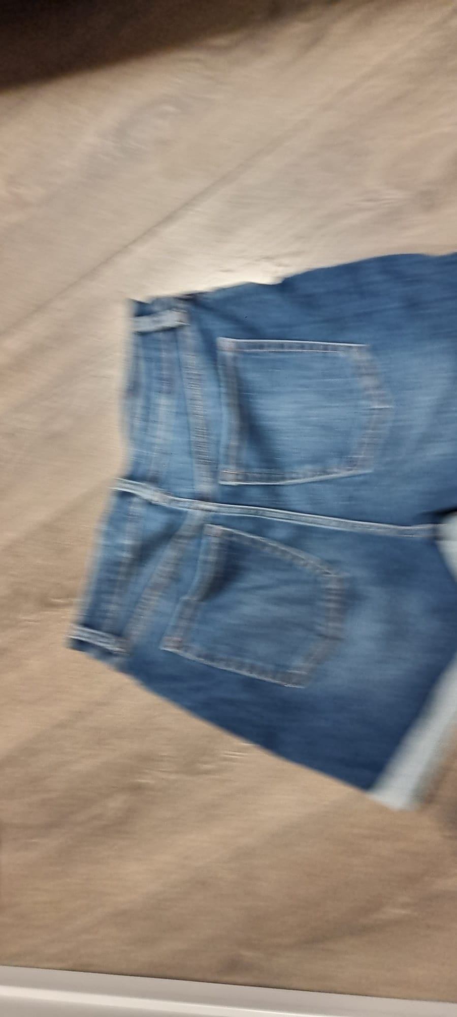 Blue denim shorts