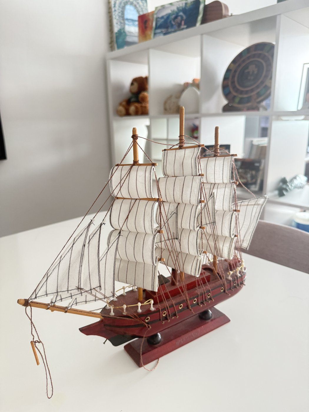 Decorative Wooden Model Sailing Ship - photo 2