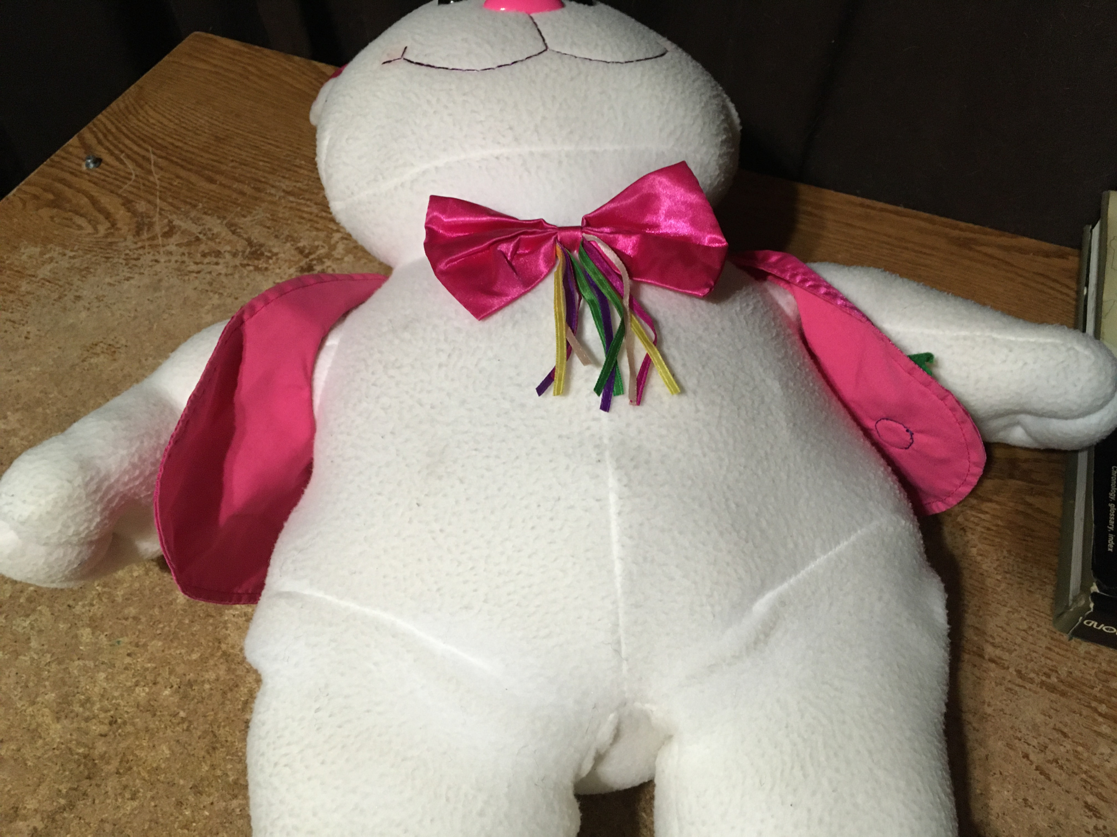 LARGE WHITE BUNNY RABBIT PLUSH 26" MUSICAL LIGHTS UP KIDS OF AME - photo 3