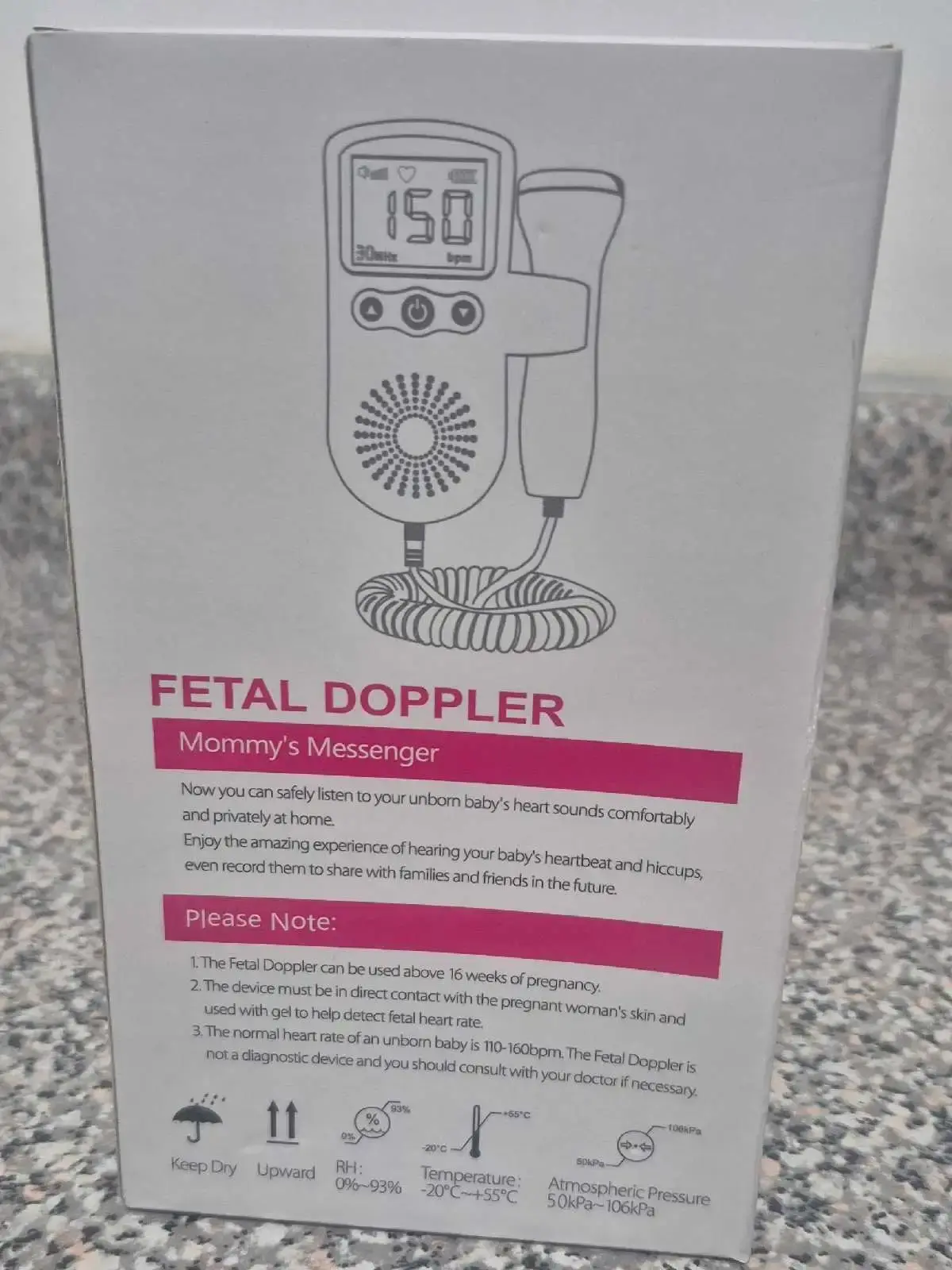 NEW Fetal Doppler Baby Heartbeat Monitor - photo 2