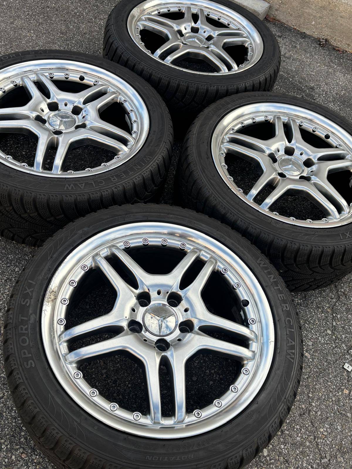 17”Mercedes rep(5x112)+225/45/R17 snows -CLK/ B/ C/ A Class/SLK - photo 2