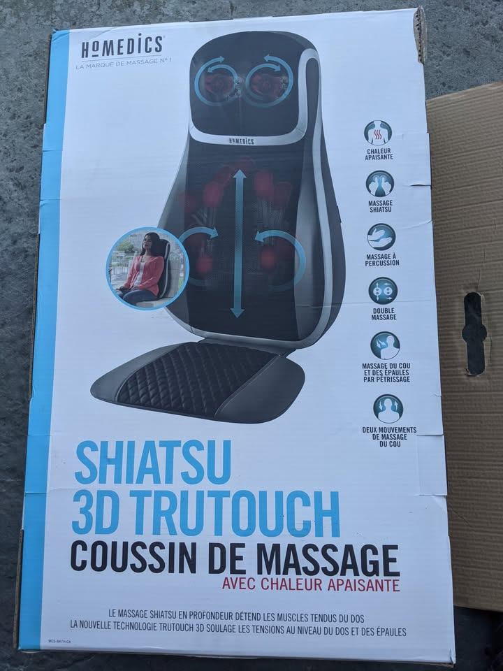 NEW! Homedics Shiatsu + Kneading & Vibration Massage Cushion