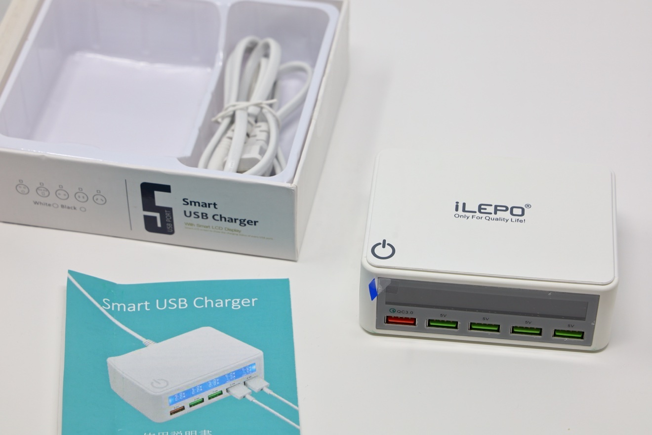 iLEPO 818 Smart USB Charger - 5-Port QC 3.0 - photo 2