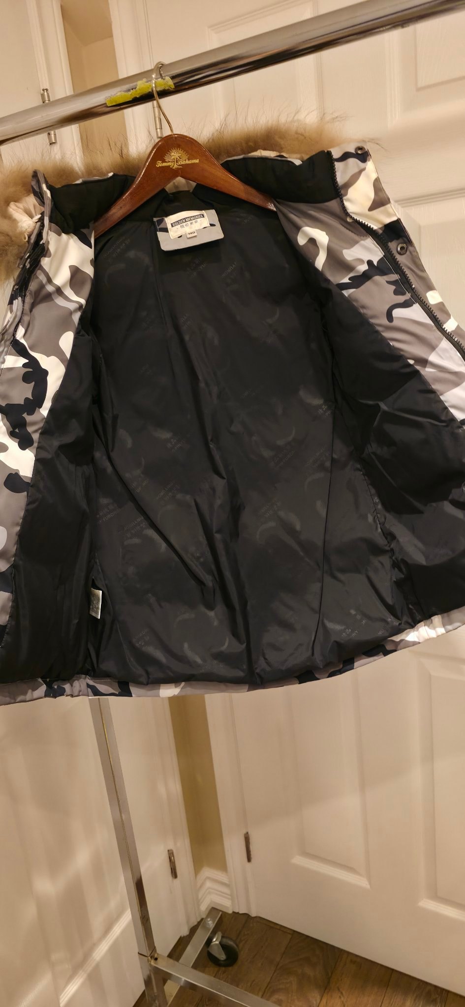 Kids Golden Memories camo winter parka size 140, natural fur - photo 3