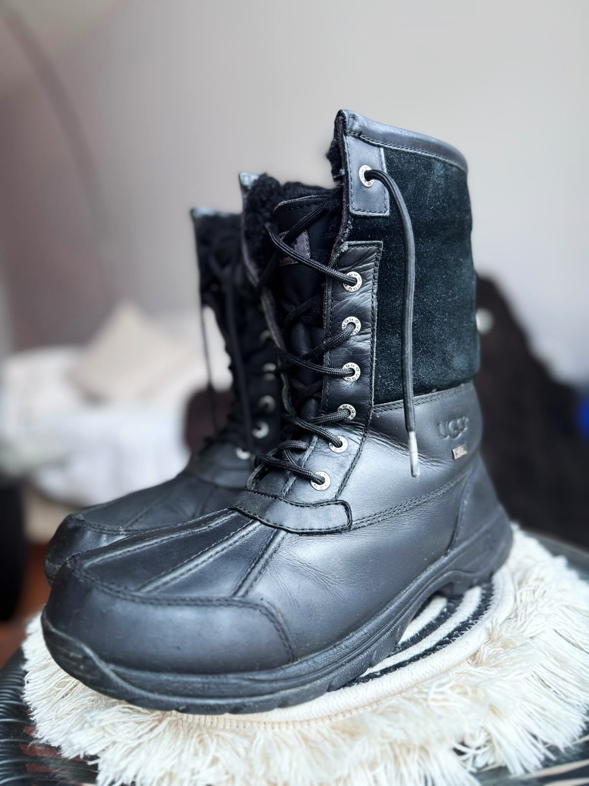 UGG Men’s Butte Waterproof Winter Boots, Black, Size 12 - photo 2