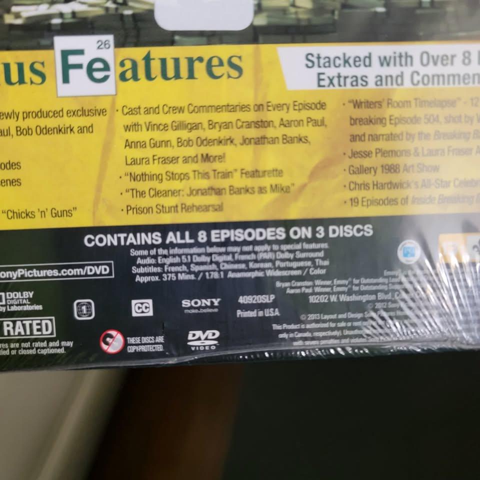 Breaking Bad: The Fifth Season DVD — Factory Sealed - photo 5