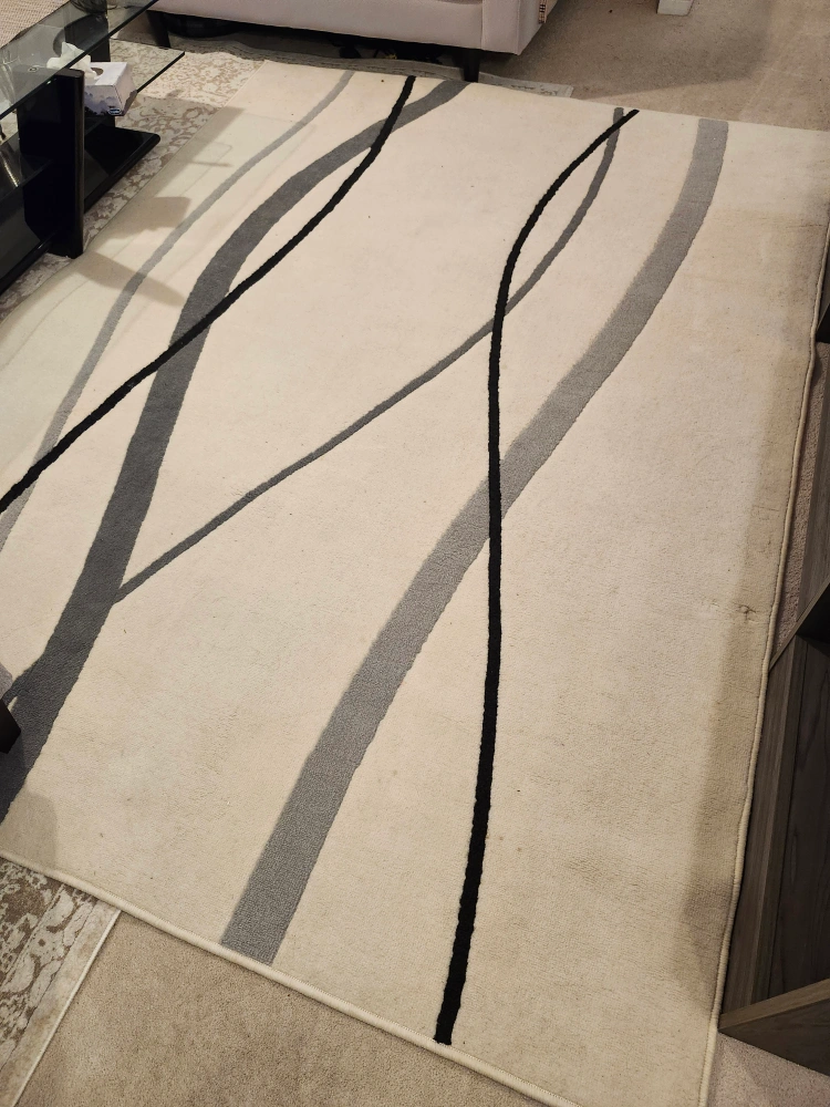 Modern Area Rug - With Black and Grey Design 5×8 Ft - photo 2