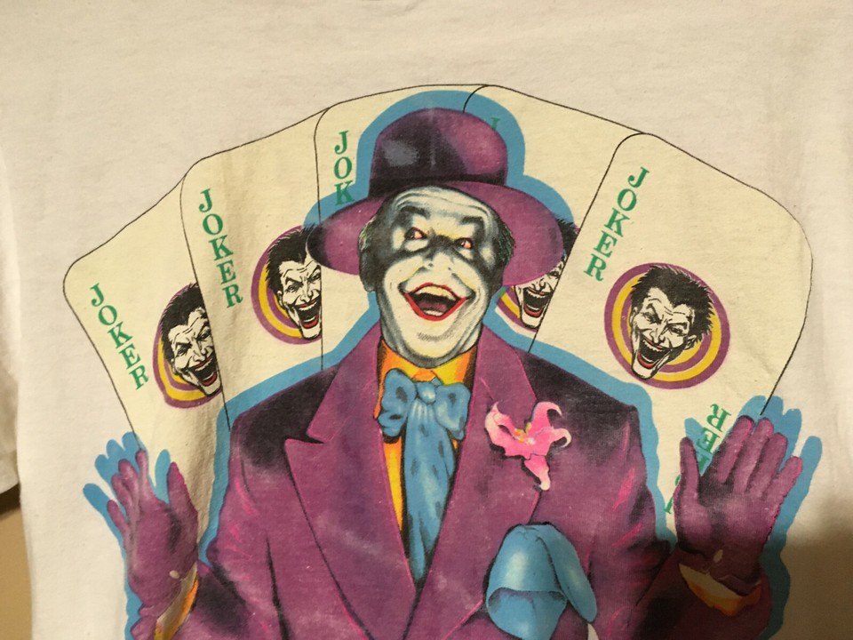 1989 BATMAN JOKER JACK NICHOLSON MEDIUM SHIRT VINTAGE DC COMICS - photo 2