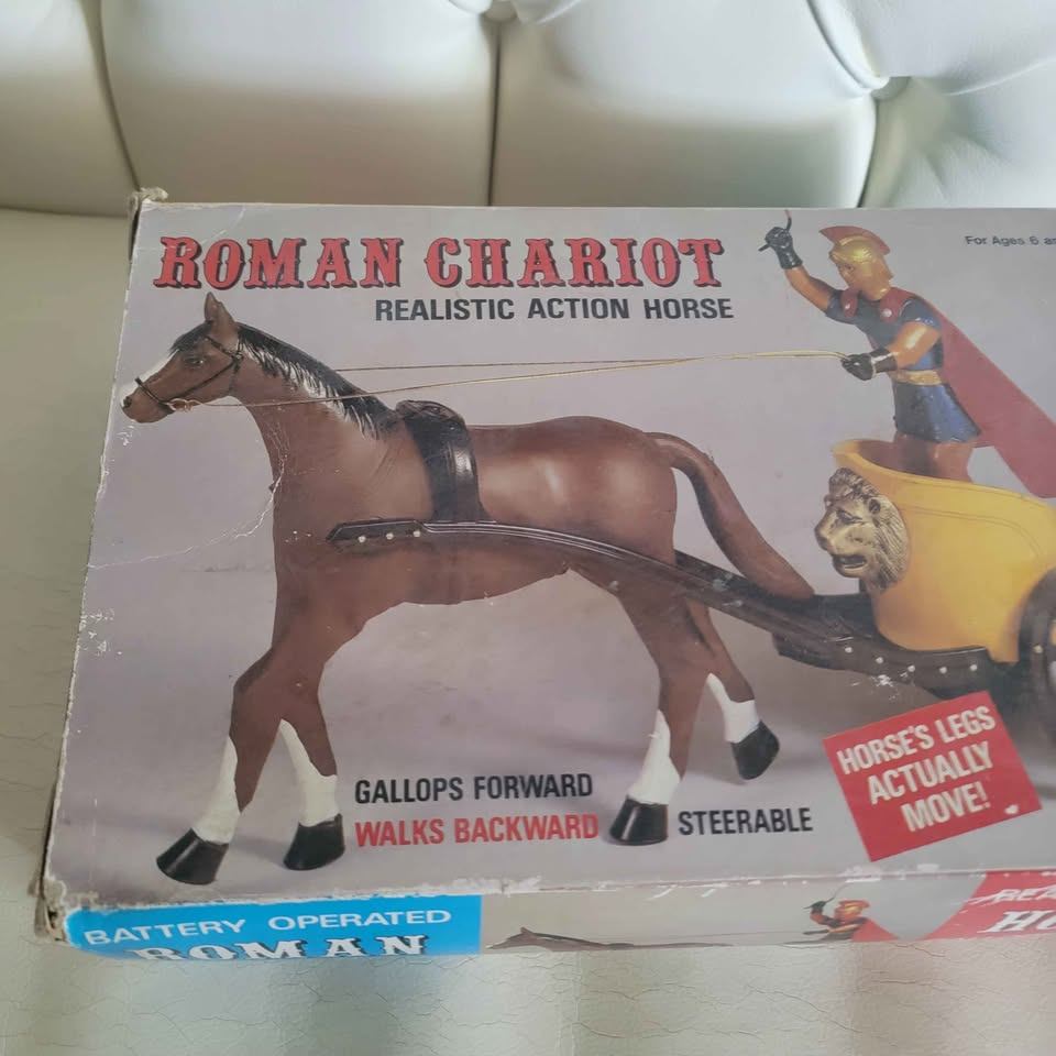 1970s battery Roman chariot horse set - photo 4