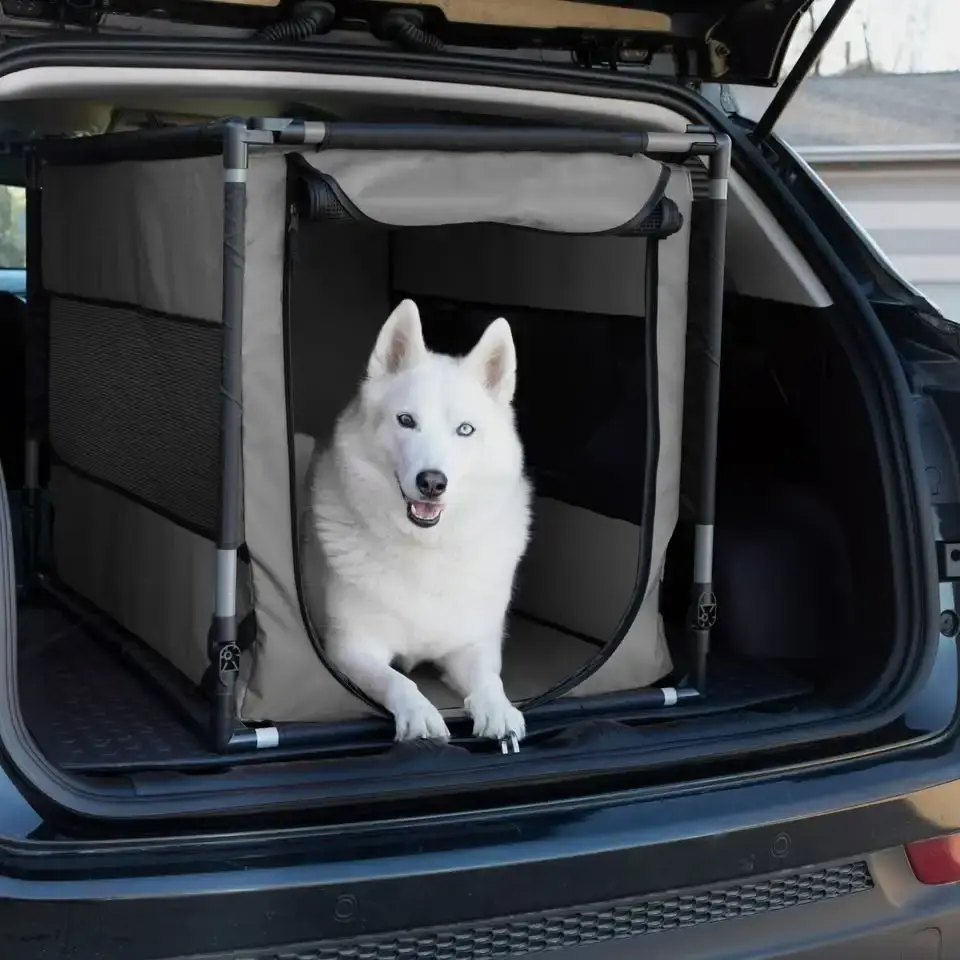 Sport Pet Designs Portable Folding Dog Kennel, Gray, Large - photo 4