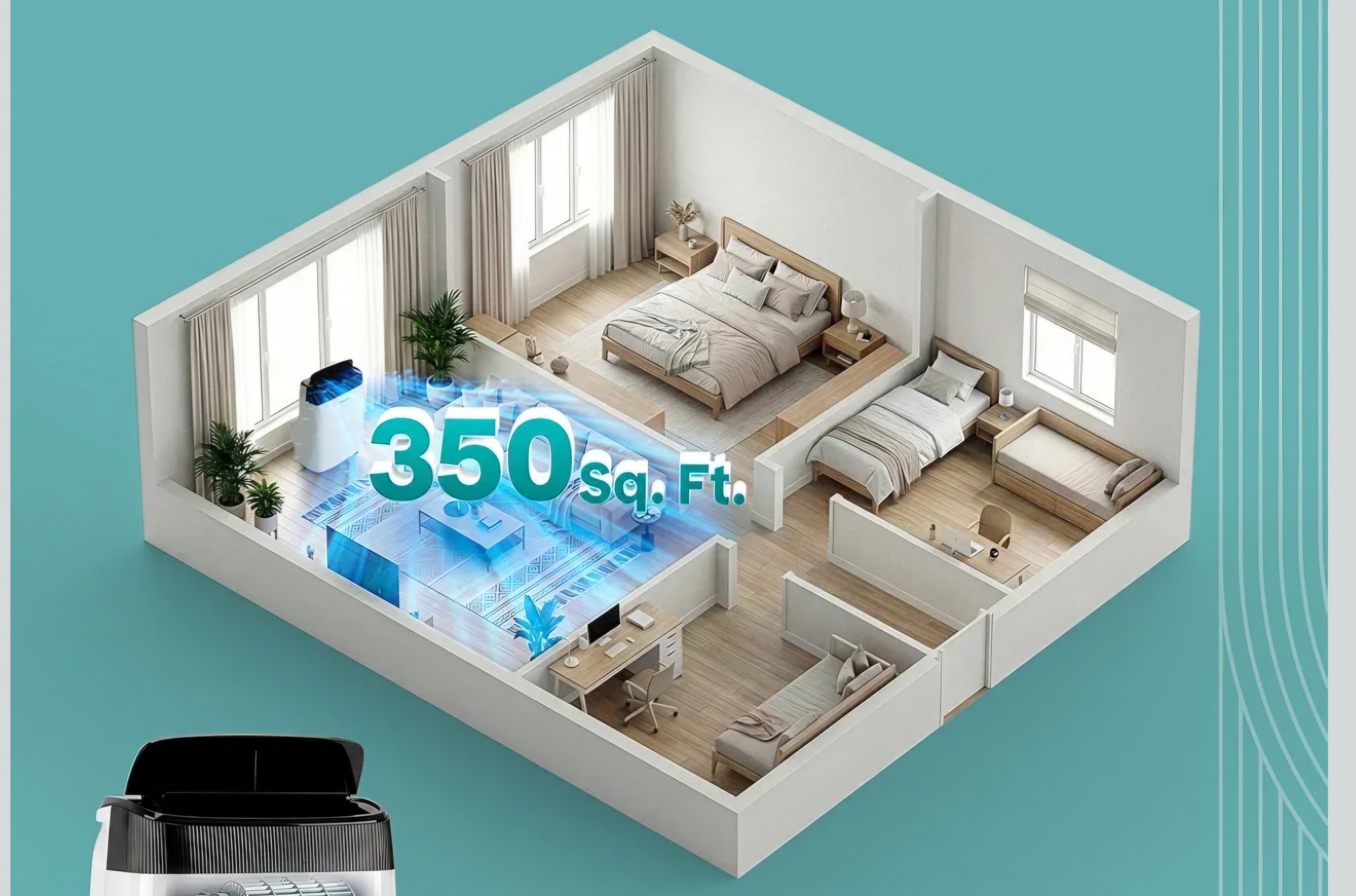 Portable A/C Air Conditioner Unit & Dehumidifier, Unused in Box - photo 2