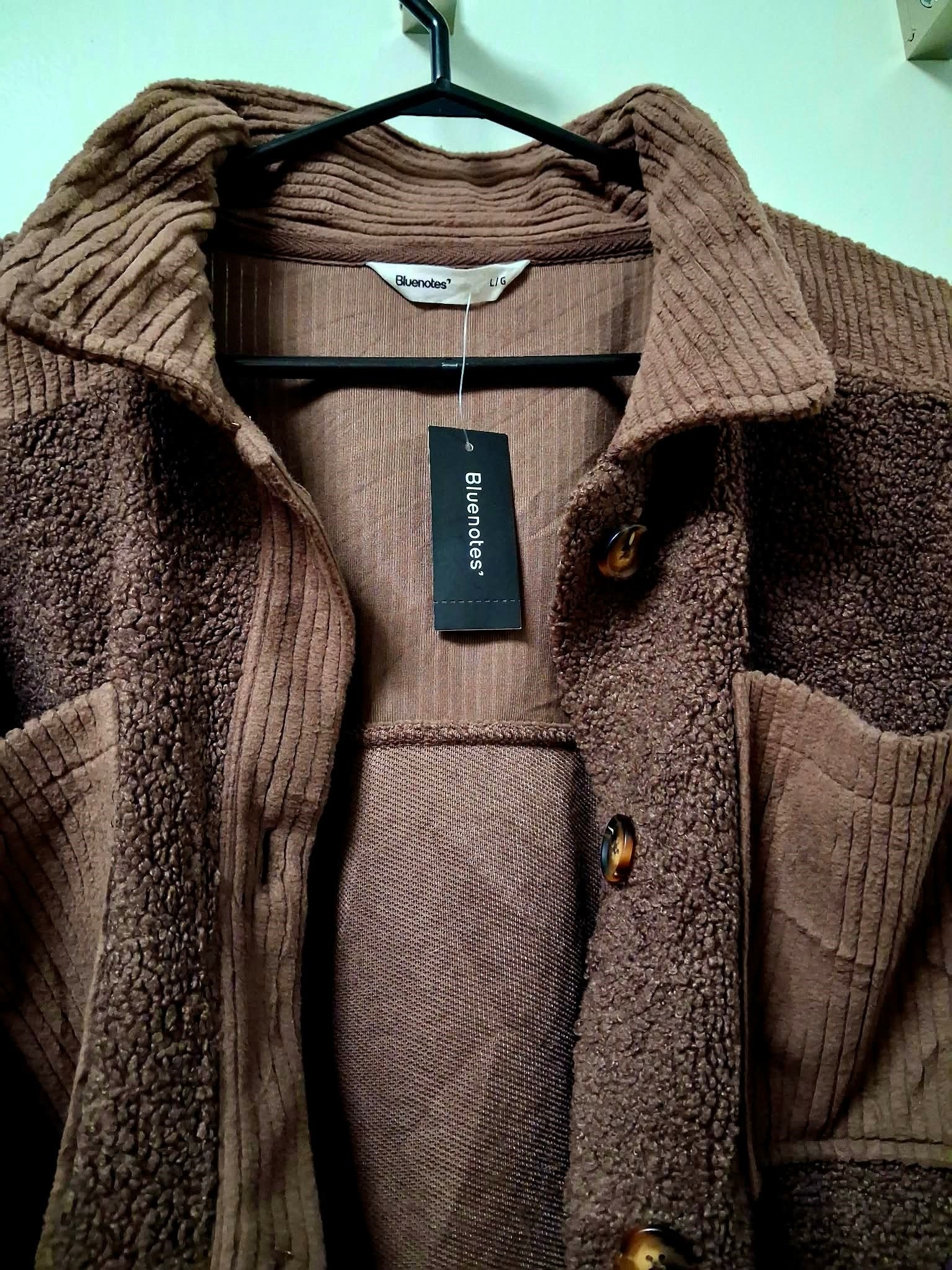 Gift for Her - NWT Brown Oversized Teddy Fleece Shacket Jacket - photo 4