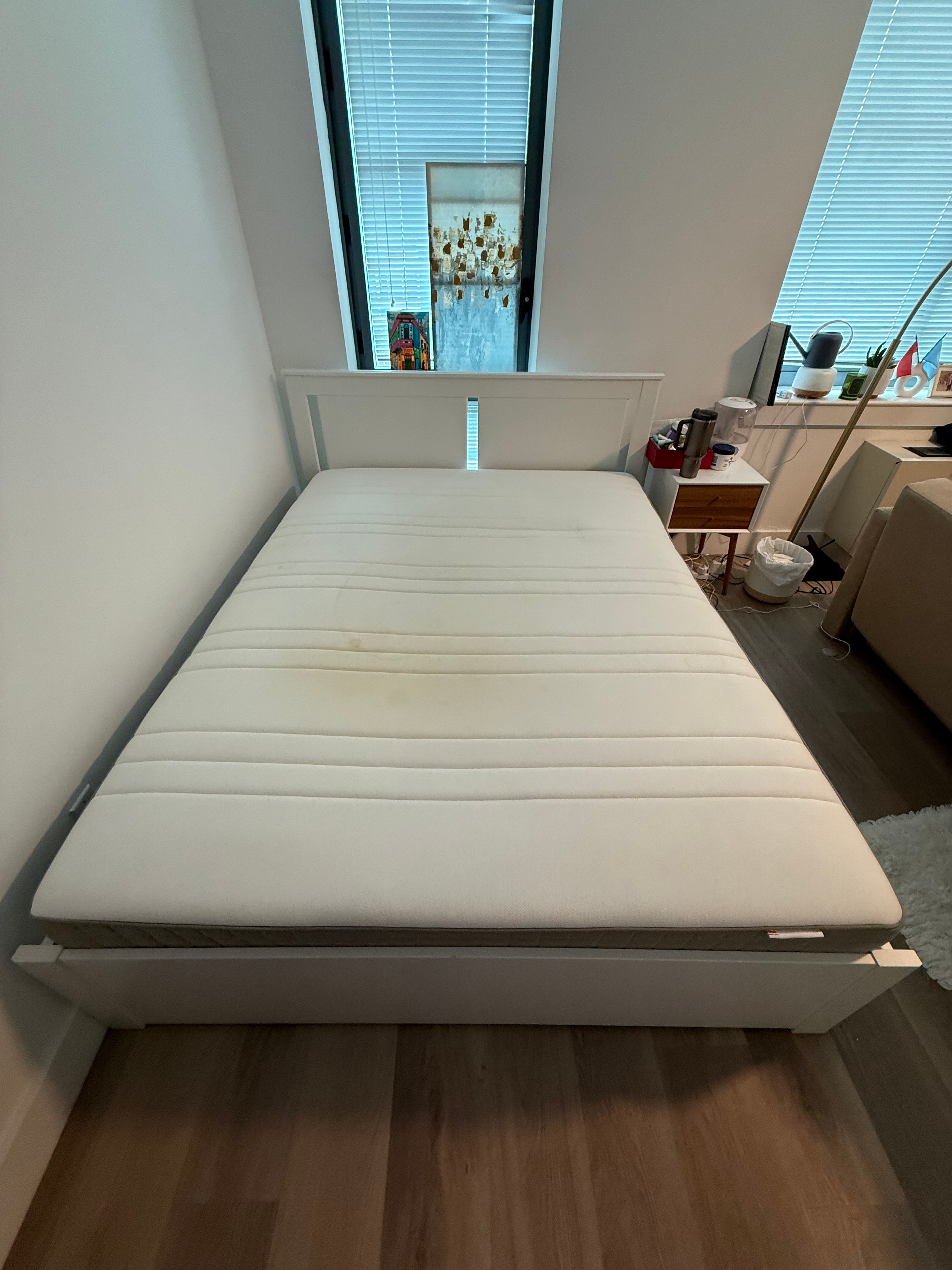 Queen-size Bed Frame (with Drawers) & Mattress (@LIC) - photo 2