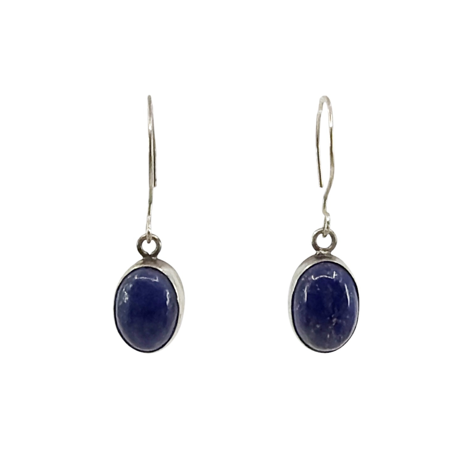 sterling silver lapis lazuli drop earrings - GM1093