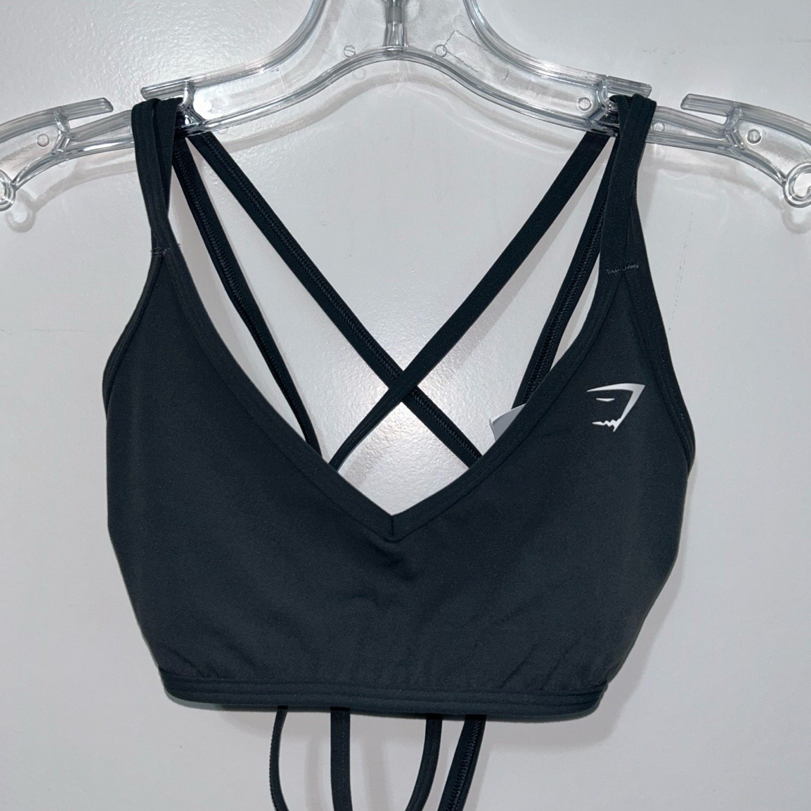 Gymshark Black Strappy Sports Bra – Size XS, Used Like New - photo 2