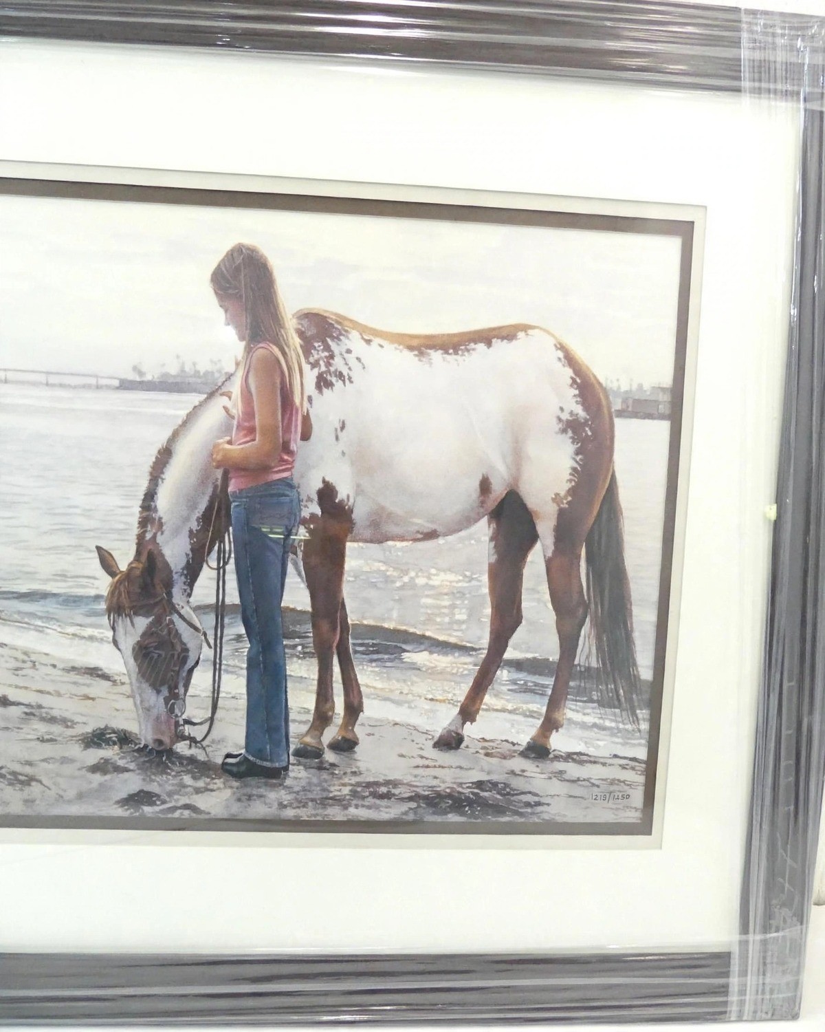Steve Hanks Connections Signed Print Framed Horses - photo 3