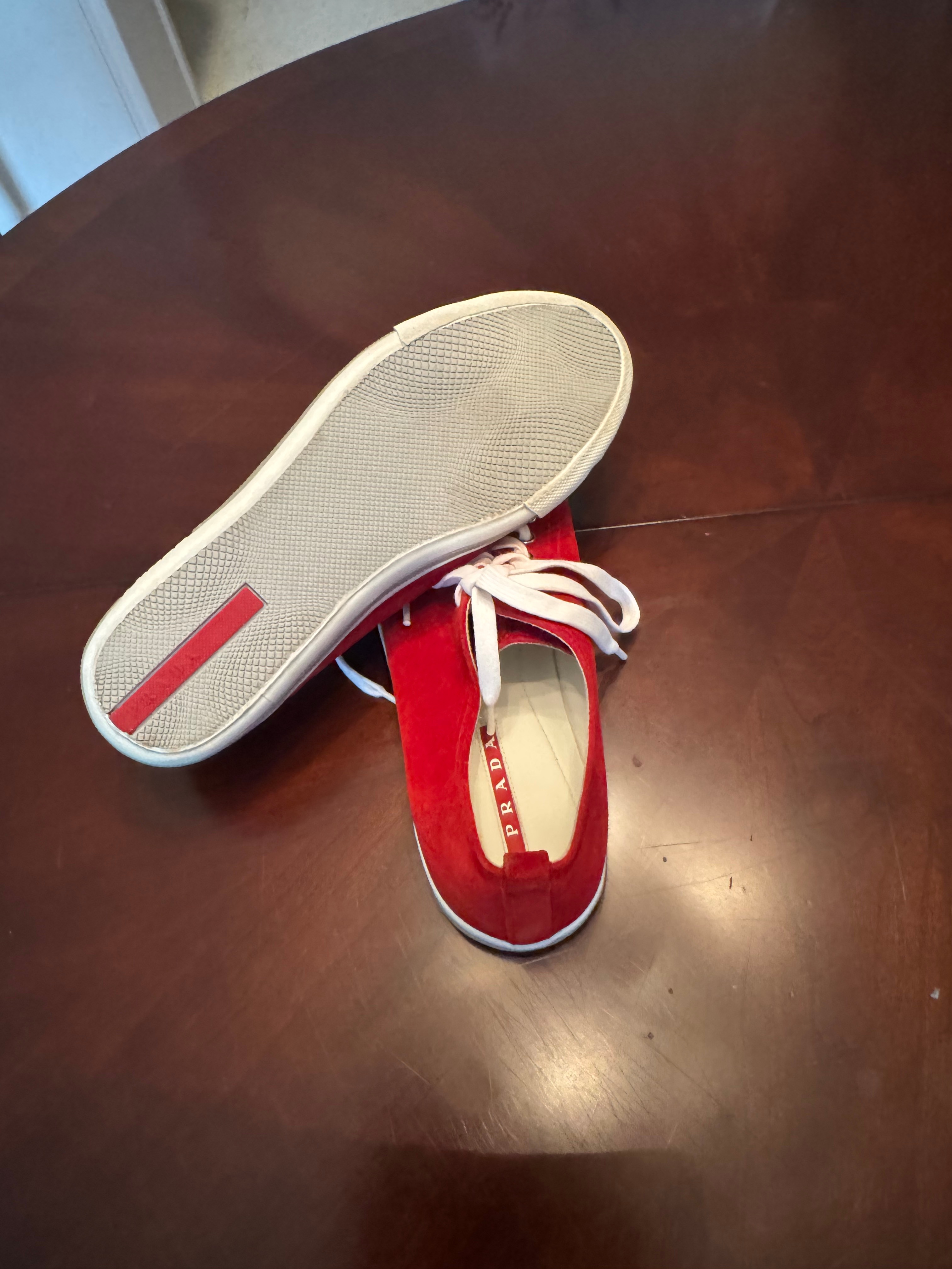 Prada mens red casual suede shoe - photo 2