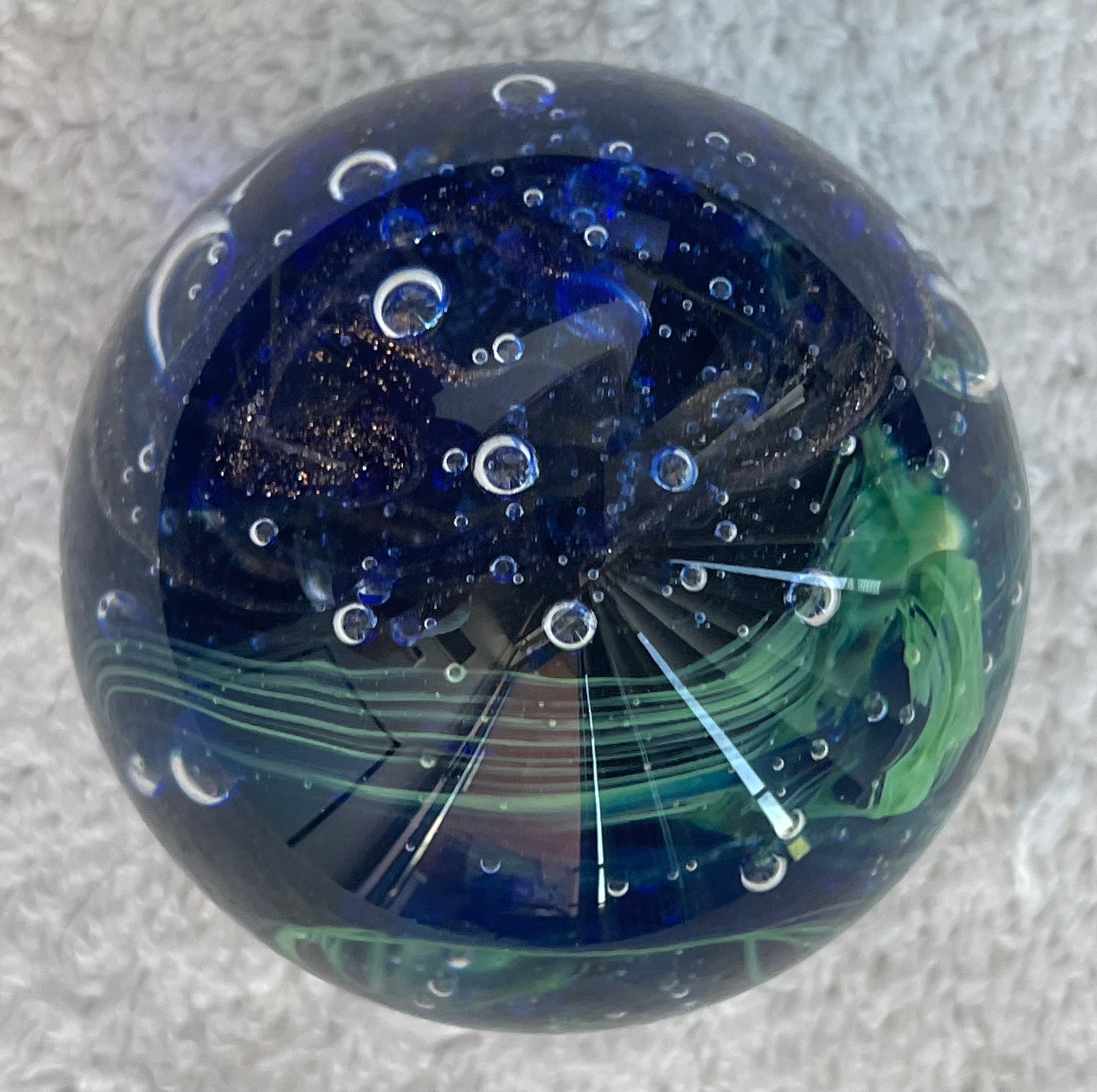 Dynasty Gallery Glass Paperweight - Blue & Green Swirl - photo 2