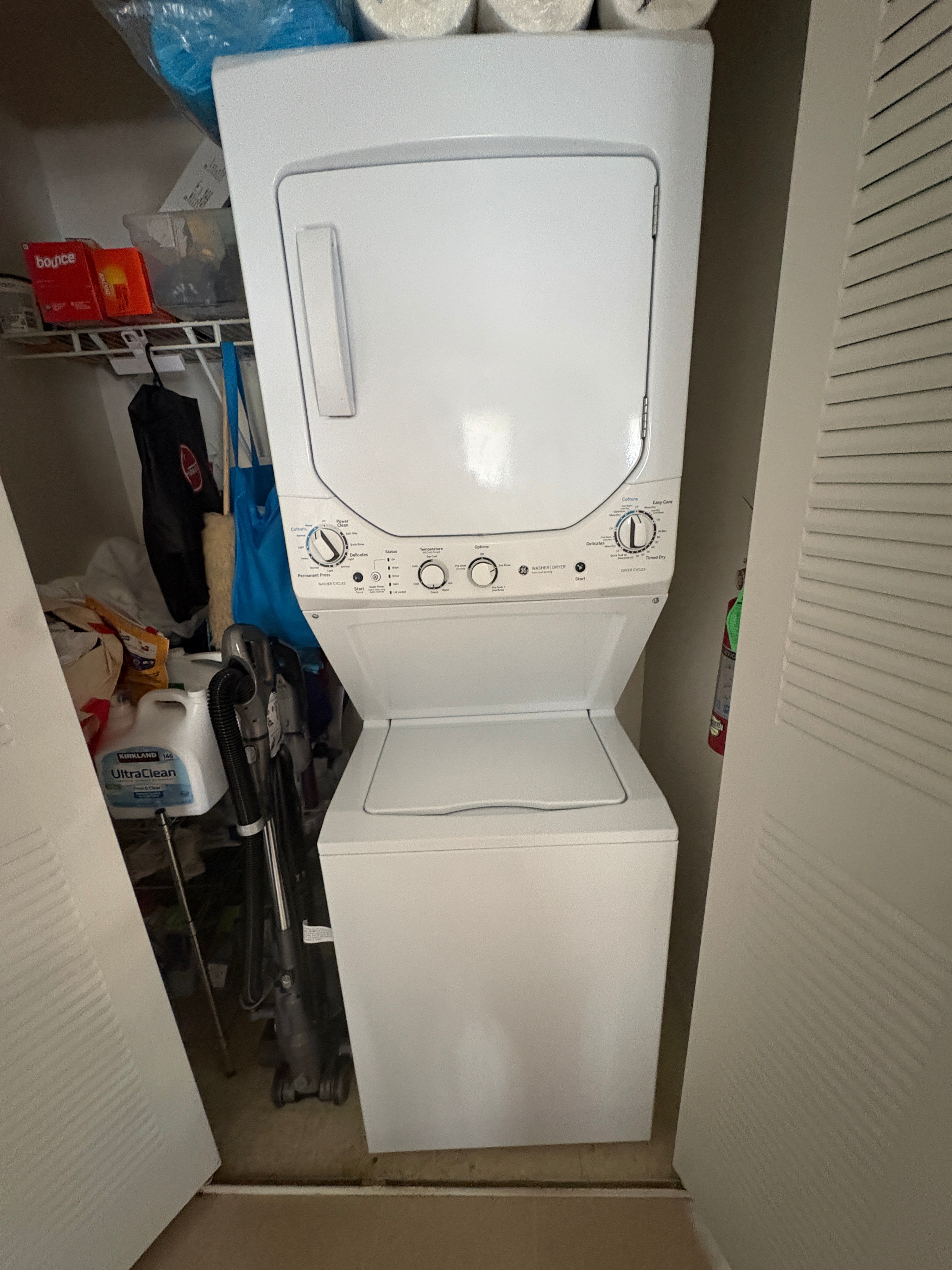 GE 24" Stacked Washer & Electric Dryer – Moving Sale!